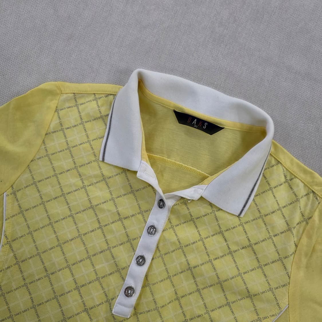 90 닥스 체크 패턴 카라 반팔티 0224J 상품이미지3