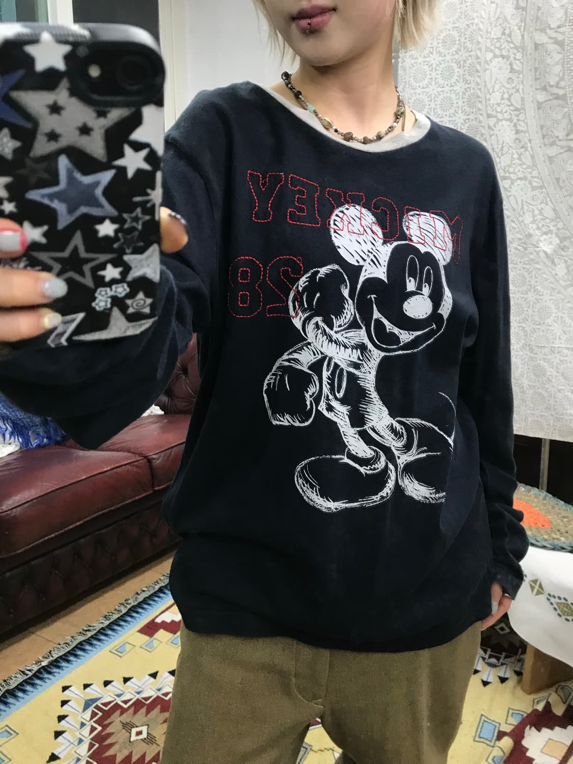 ASK 에스크 미키마우스 프린팅 롱슬리브  상품이미지1