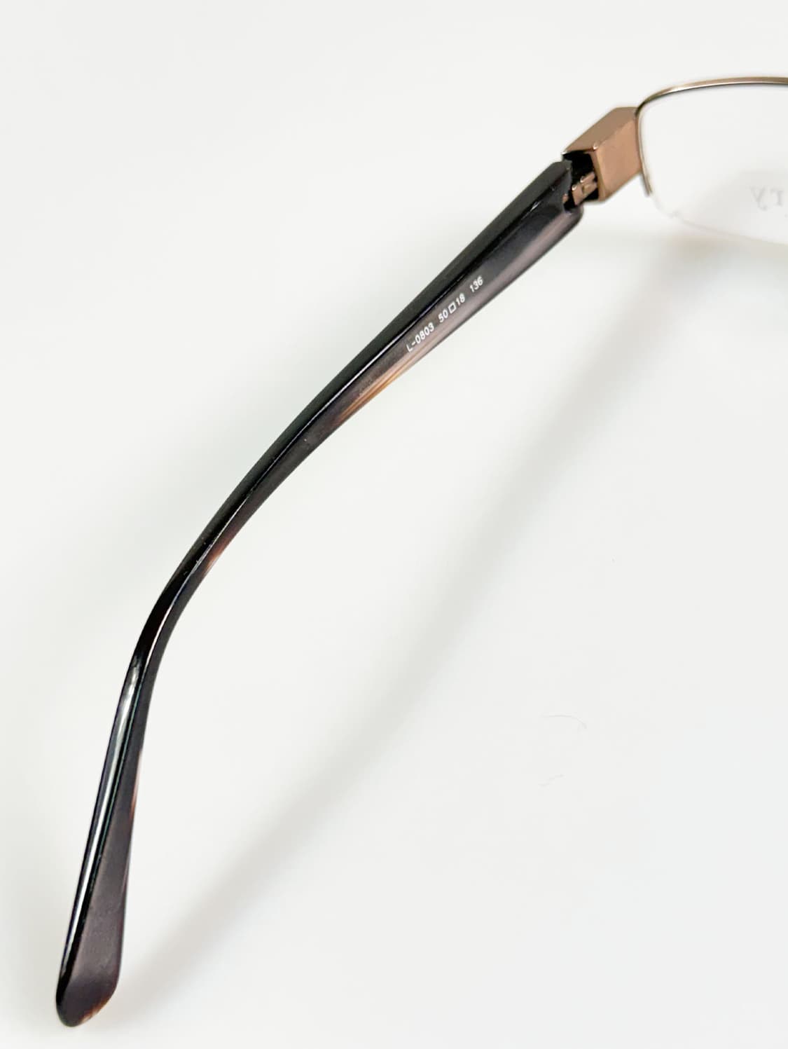 LUXURY EYEWEAR 브론즈 반무테 스퀘어 메탈 빈티지 안경 상품이미지7