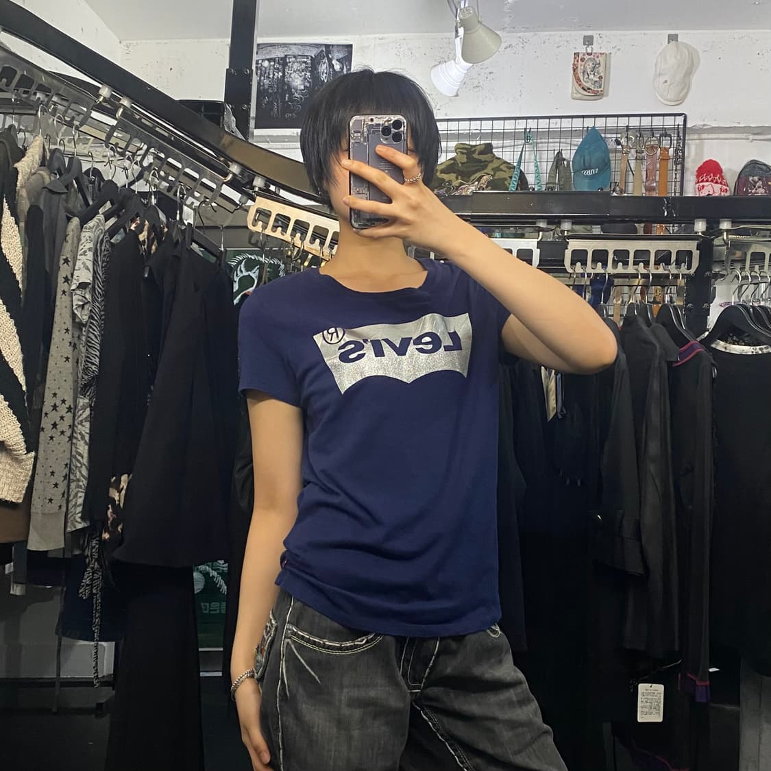 Levi’s 실버 글리터 로고 반팔티셔츠 상품이미지6