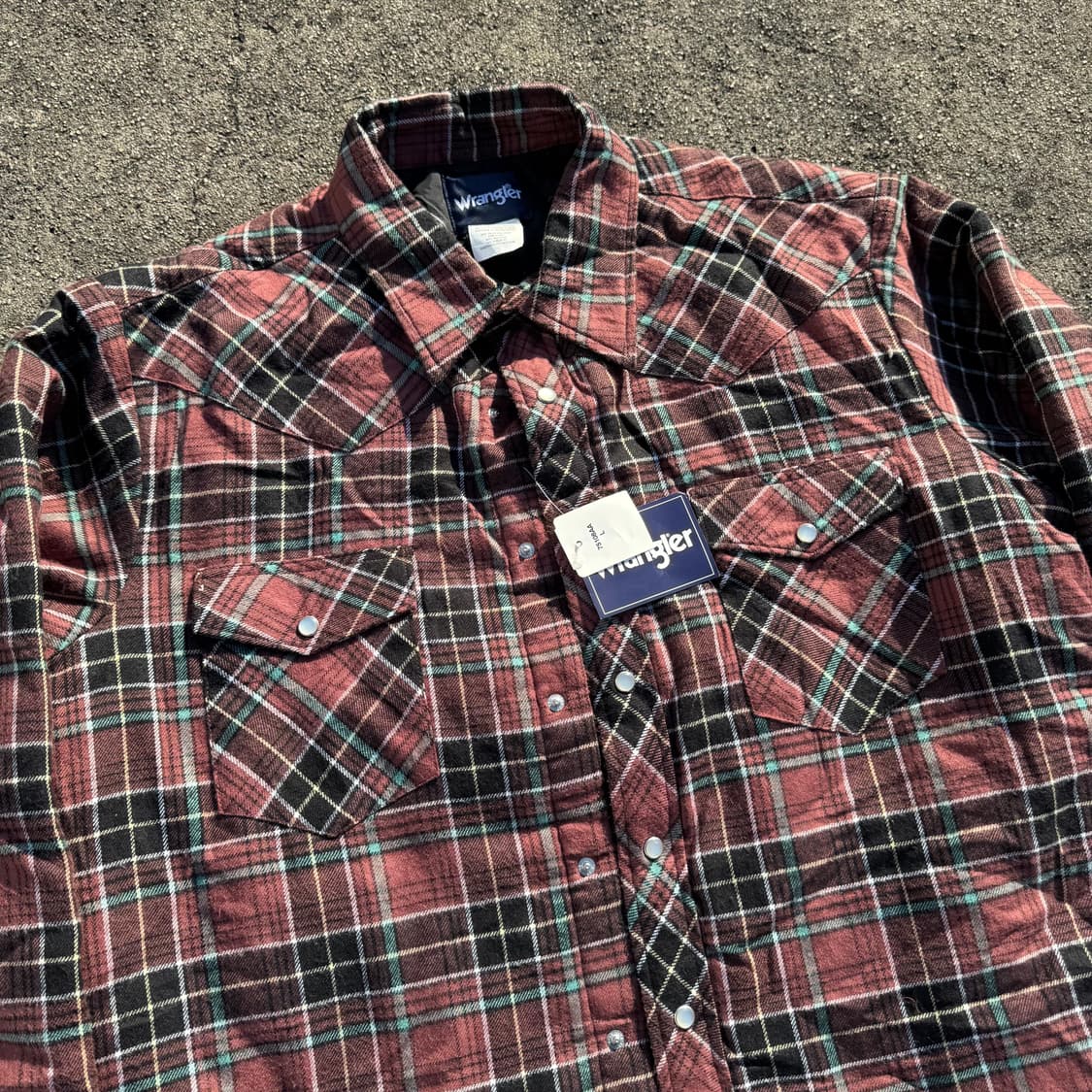 [L~XL] Wrangler 랭글러 누빔 체크 셔츠 자켓 상품이미지6