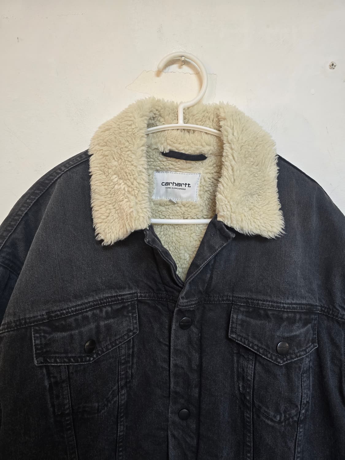 Carhartt Work In 워싱 데님 양털 자켓 M (새상품) 상품이미지3