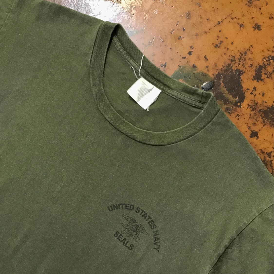 밀리터리 빈티지 네이비씰 카키 숏 슬리브 남성 105 110 사이즈 상품이미지3