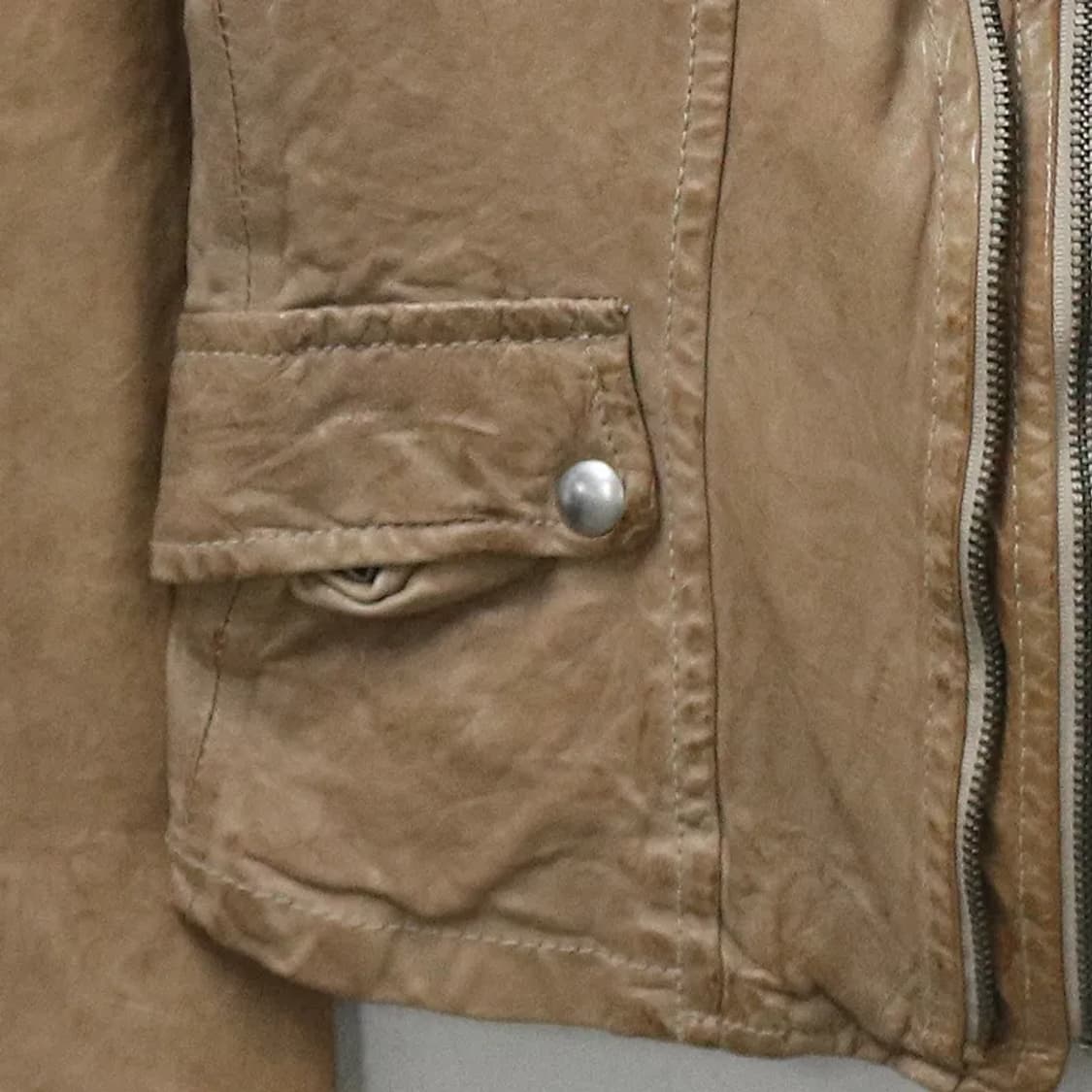 LAMB LEATHER 지퍼 포인트 가죽 자켓 62158 상품이미지4