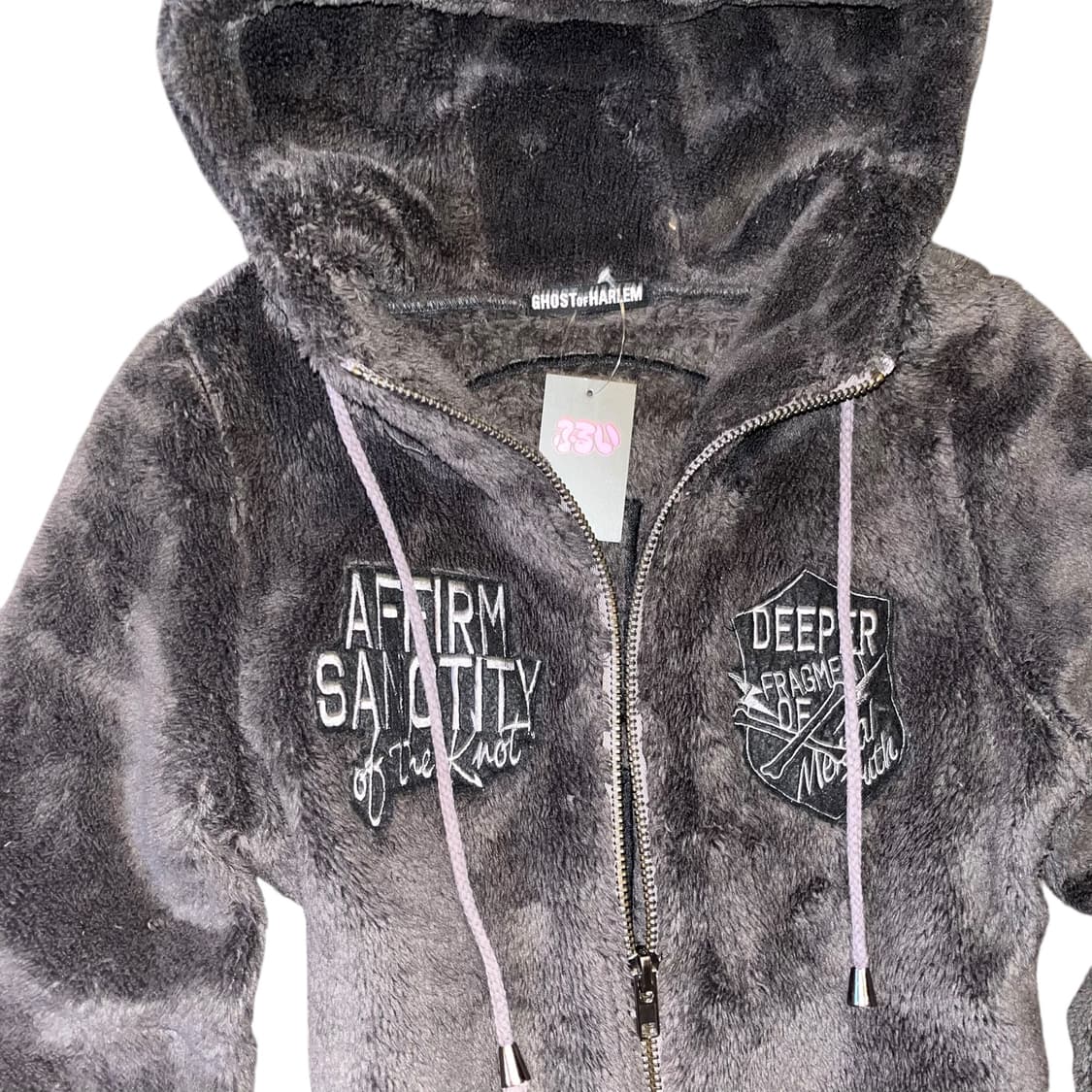 GHOST of HARLEM 고스트오브할렘 해골자수투웨이후드롱집업 펑크 상품이미지2