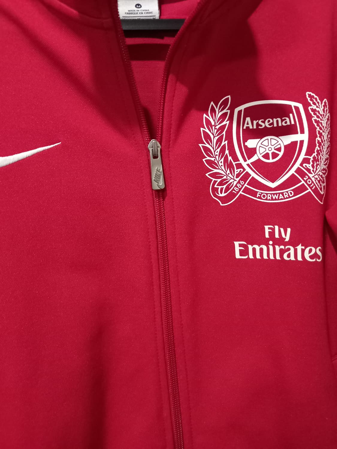 나이키 아스날 125주년  레드 빨강 트랙탑 저지 져지집업 95/M 상품이미지3