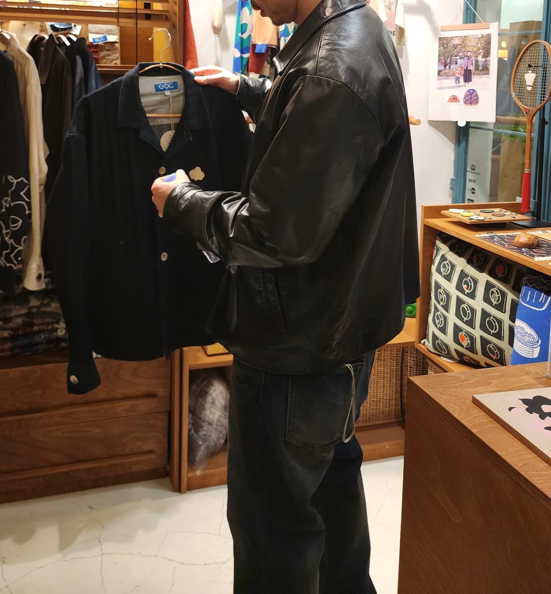 올드 갭 레더 싱글라이더 자켓 L 상품이미지5