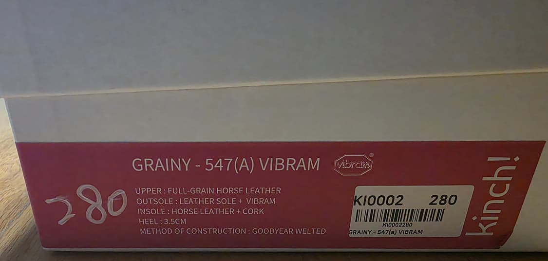 킨치 GRAINY - 547(A) 비브람 280mm 상품이미지5