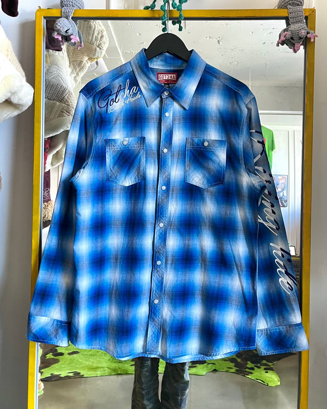 90-00s GOTCHA Embroidery Check shirt 상품이미지3