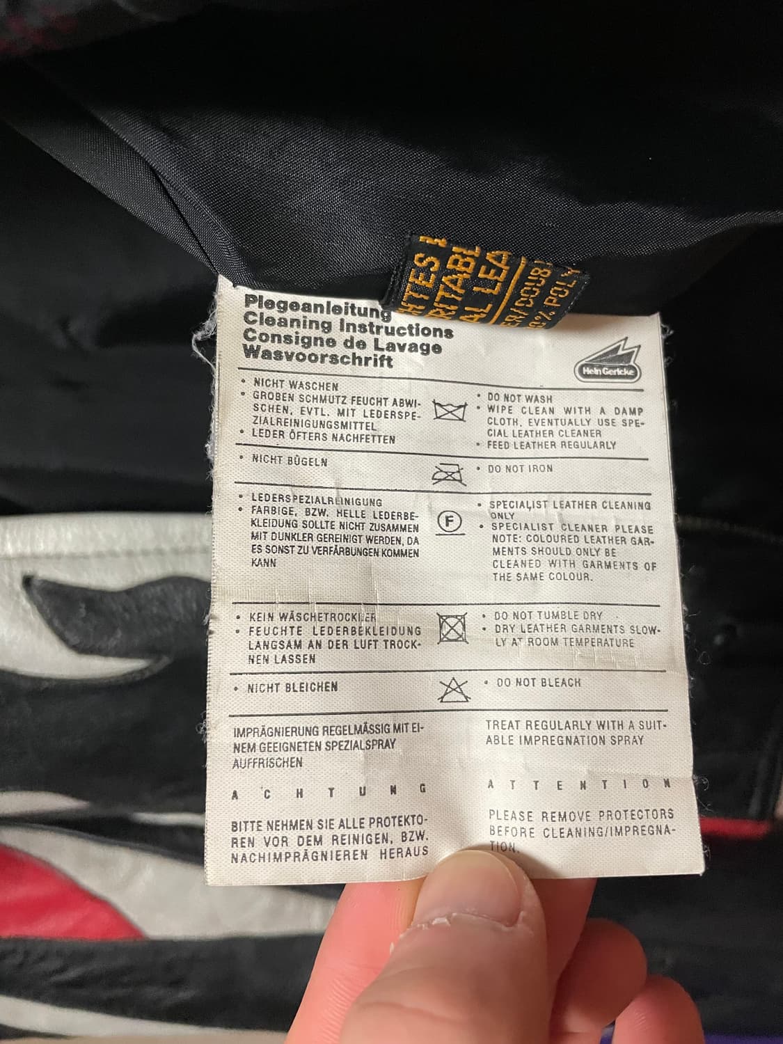 리얼레더 플레임 바이커 자켓 상품이미지10