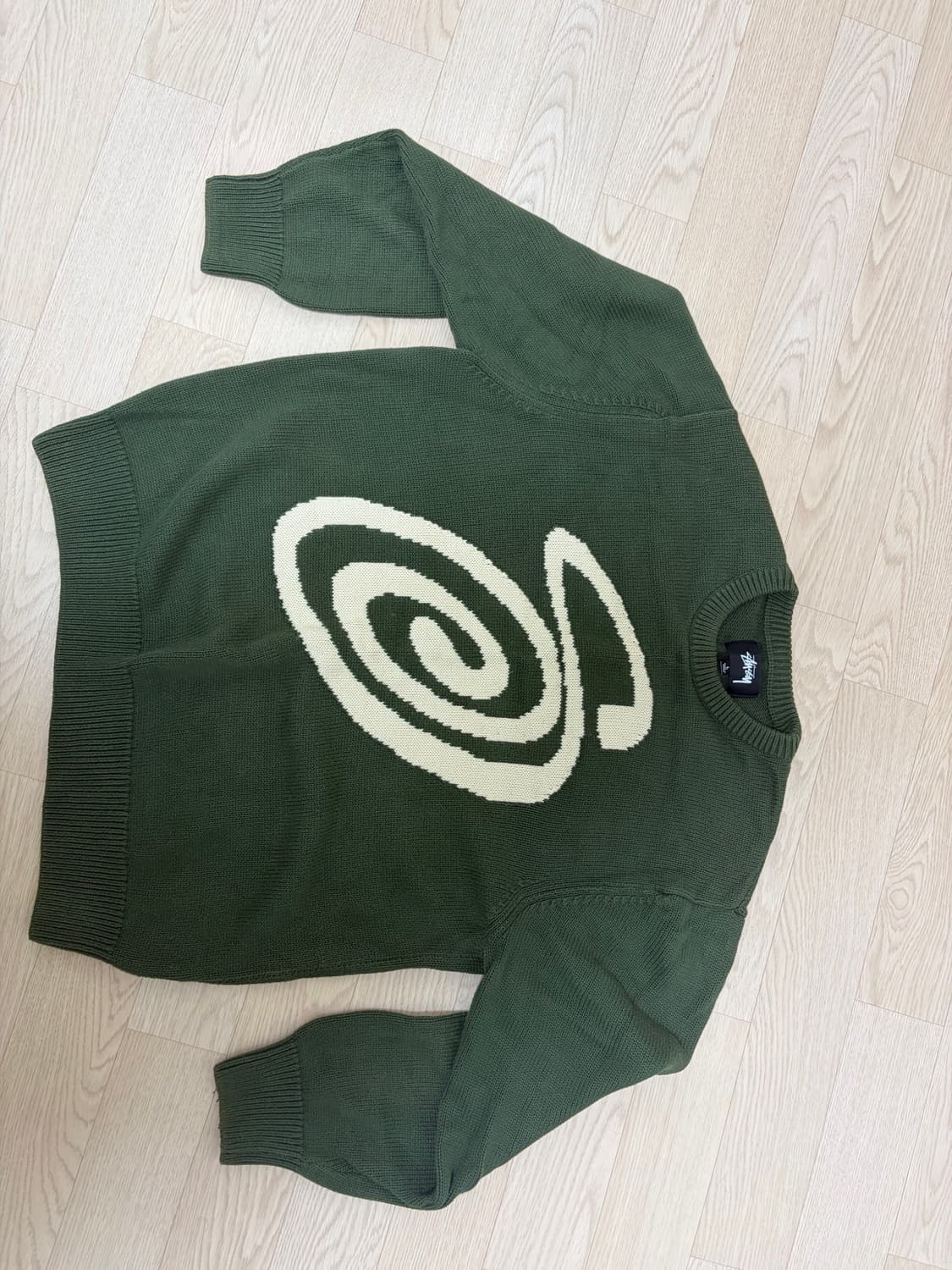 스투시 컬리 s 니트 그린 L사이즈 상품이미지1