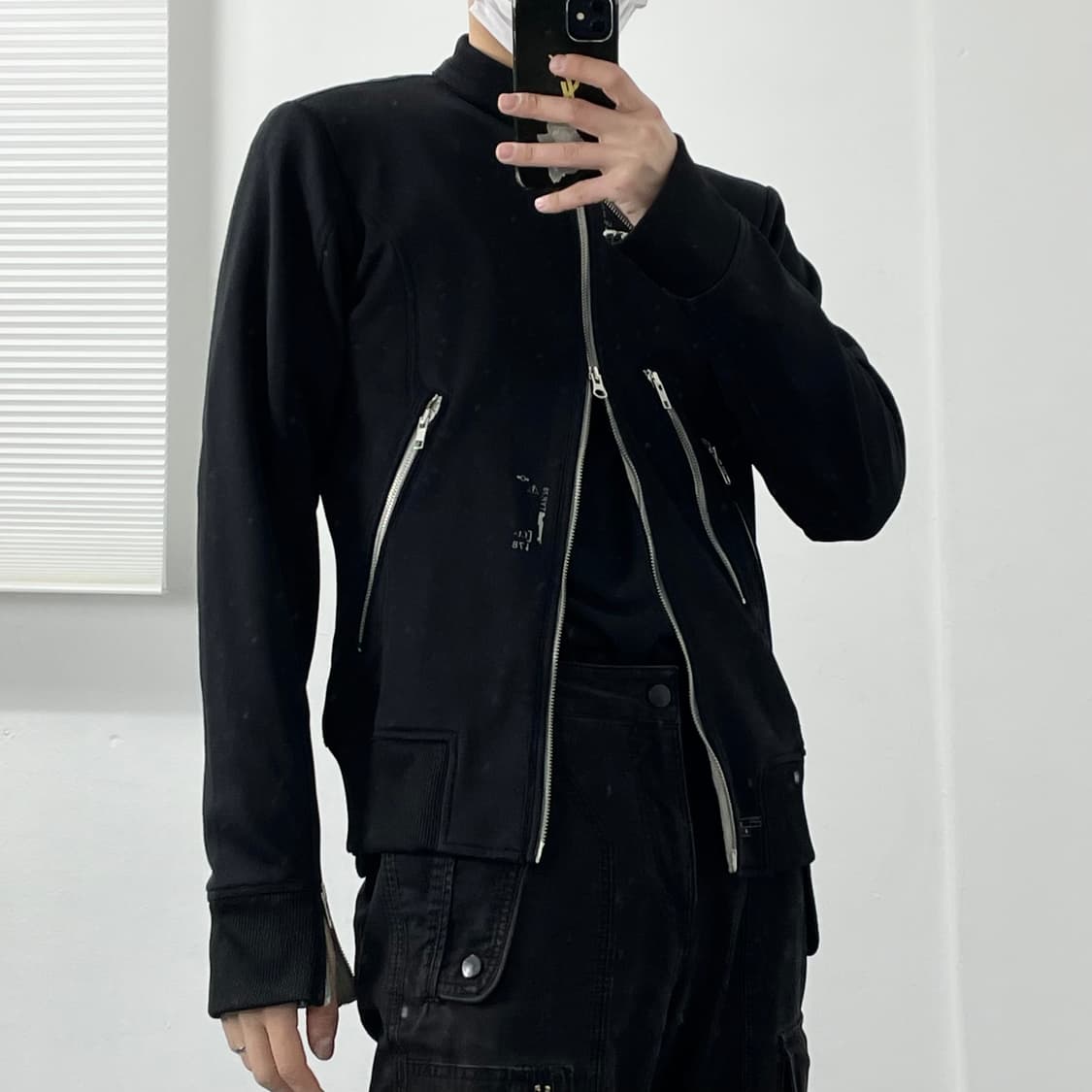 L 디젤 해체주의 투웨이 나일론 바이커 자켓 상품이미지3