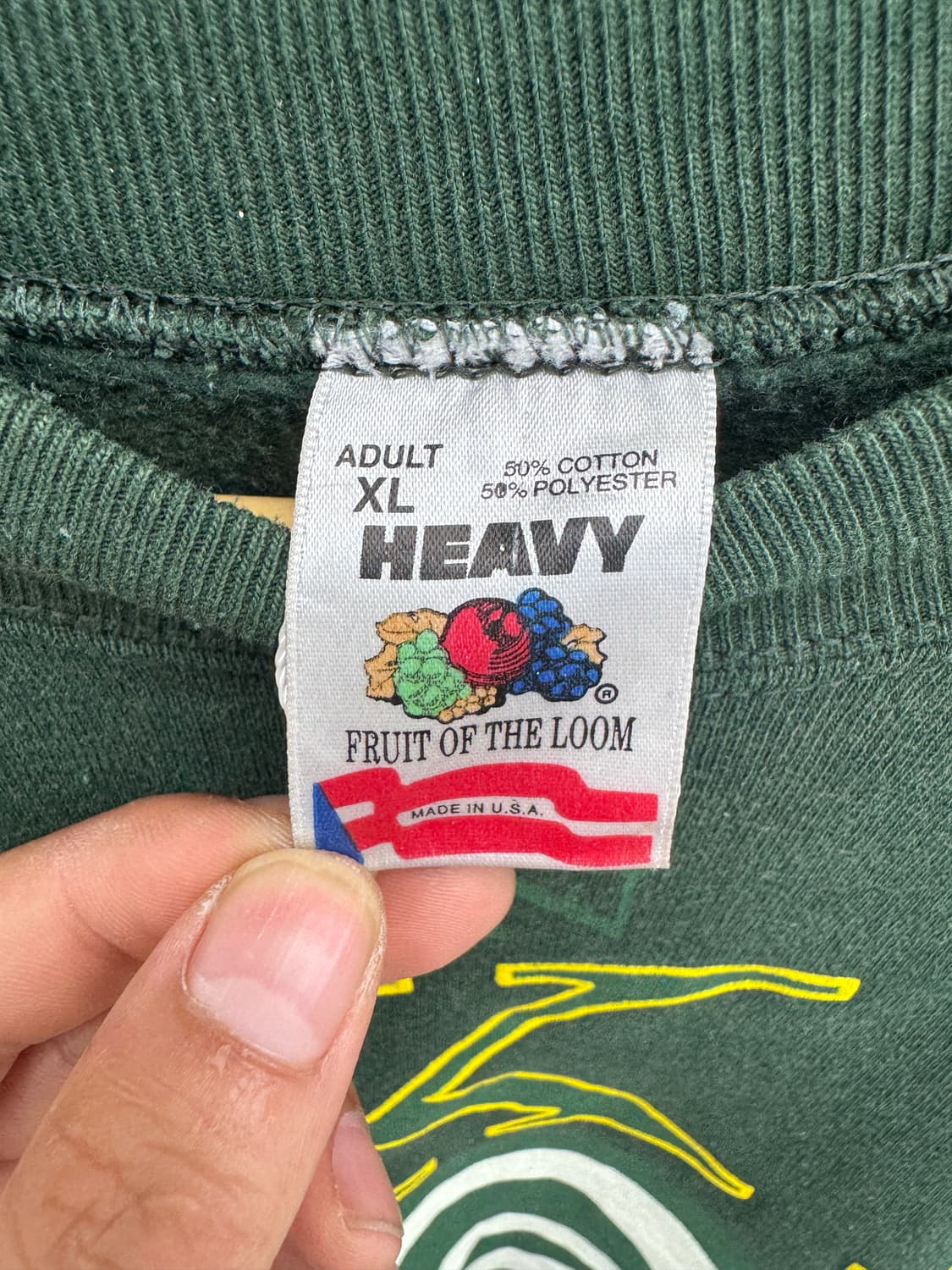 90s fruit of the loom 빈티지 프린팅 50/50 맨투맨 상품이미지5