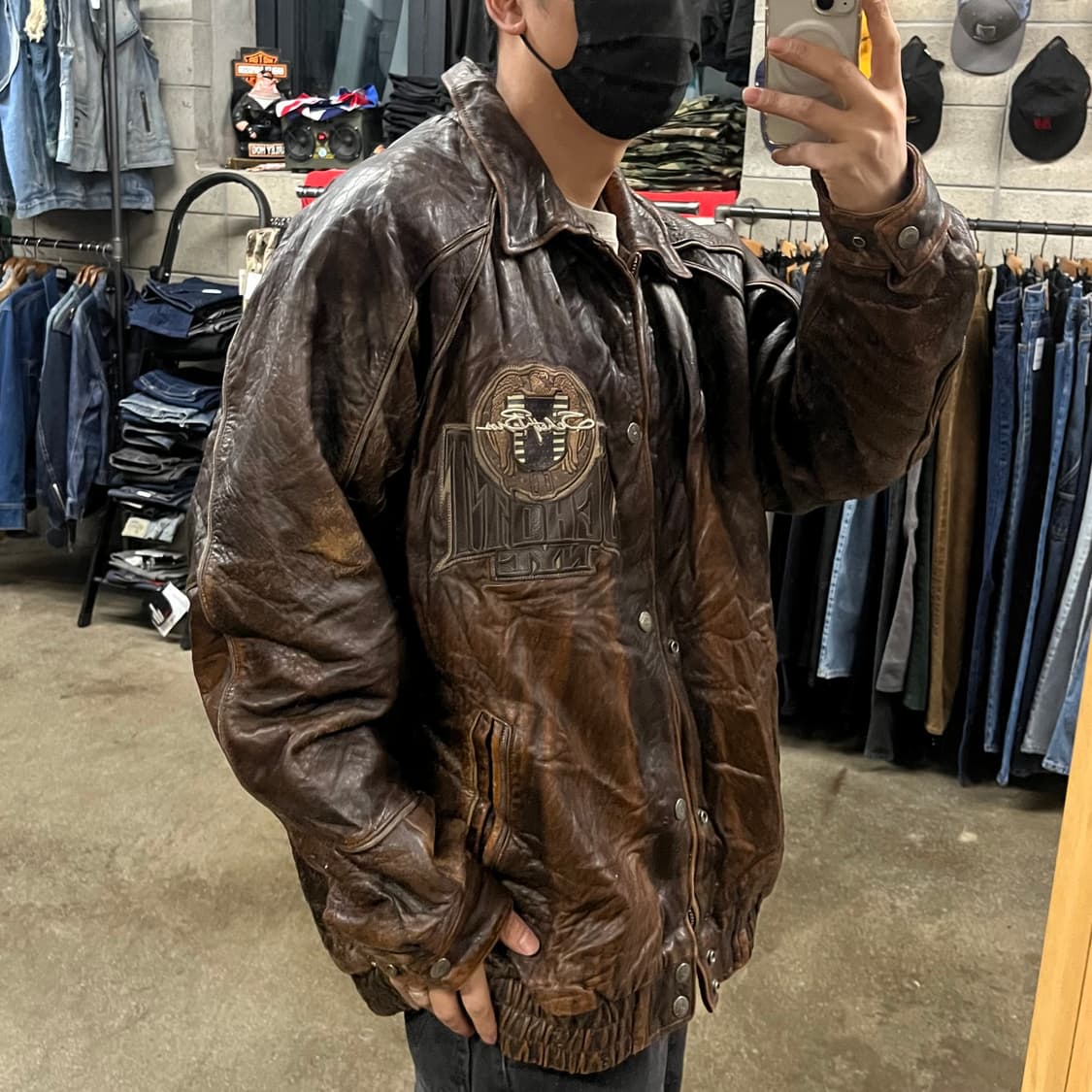 Schott 가죽 바시티 자켓 (115) 상품이미지8