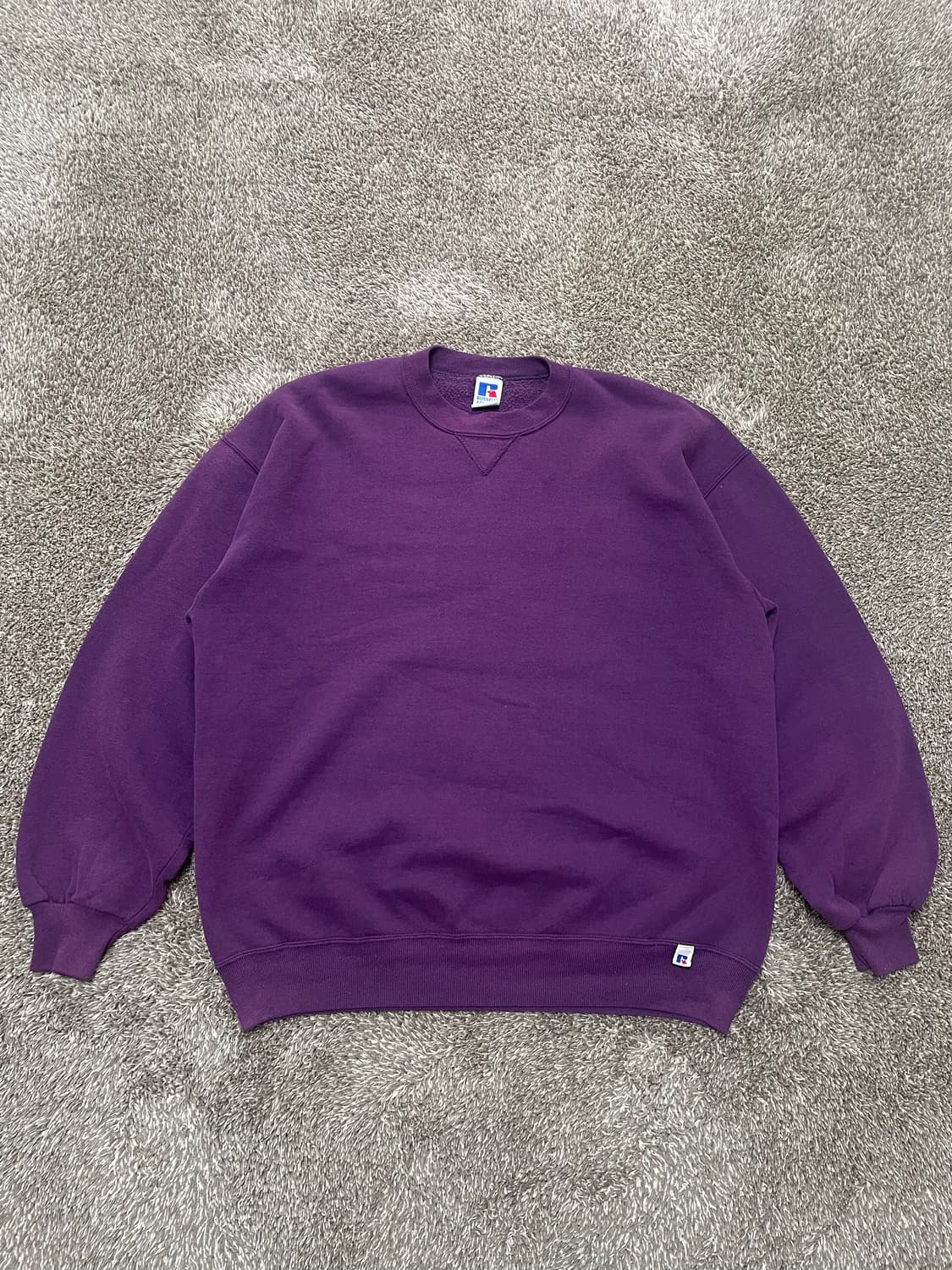 90s russell athletic sweat 러셀스웻 퍼플 상품이미지1