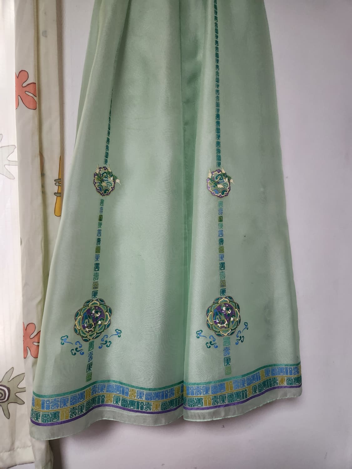 민트색 한복치마 상품이미지2