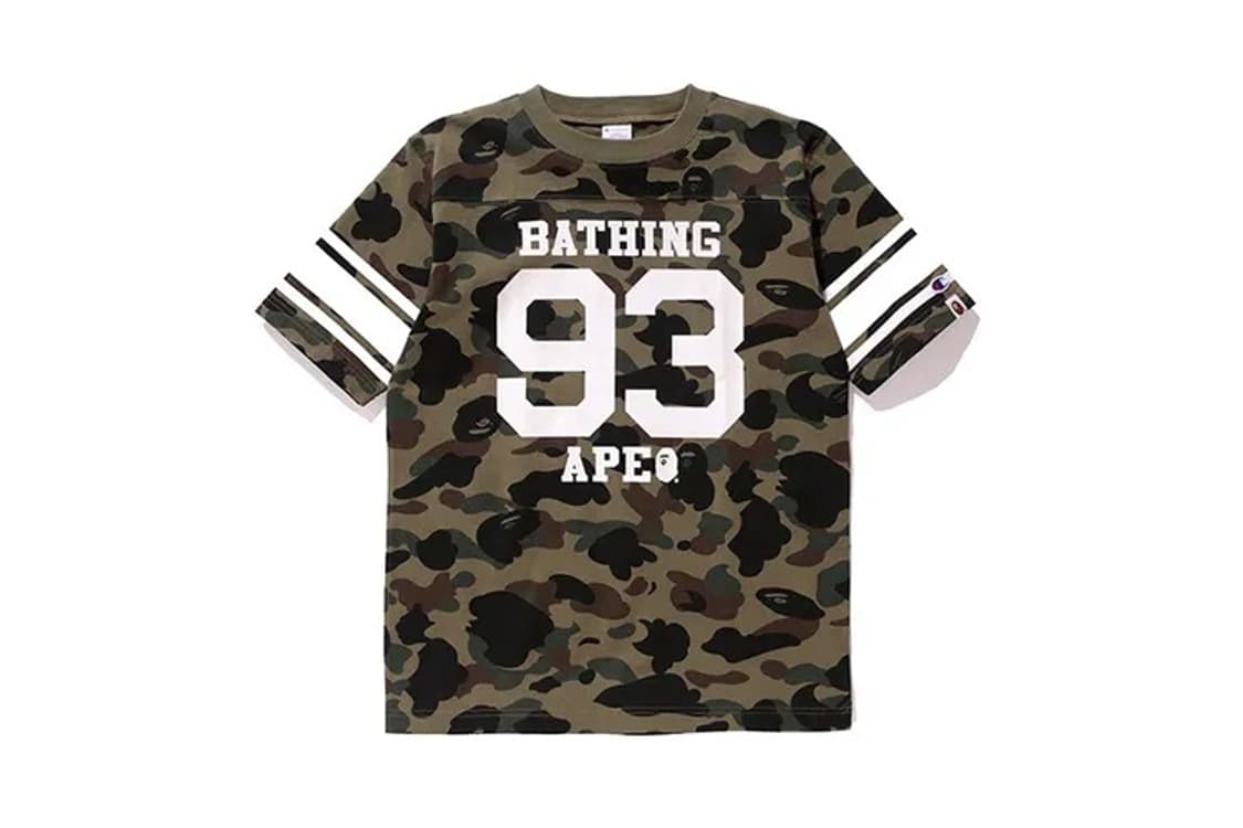 챔피온x베이프 카모패턴 반팔티셔츠M 상품이미지1