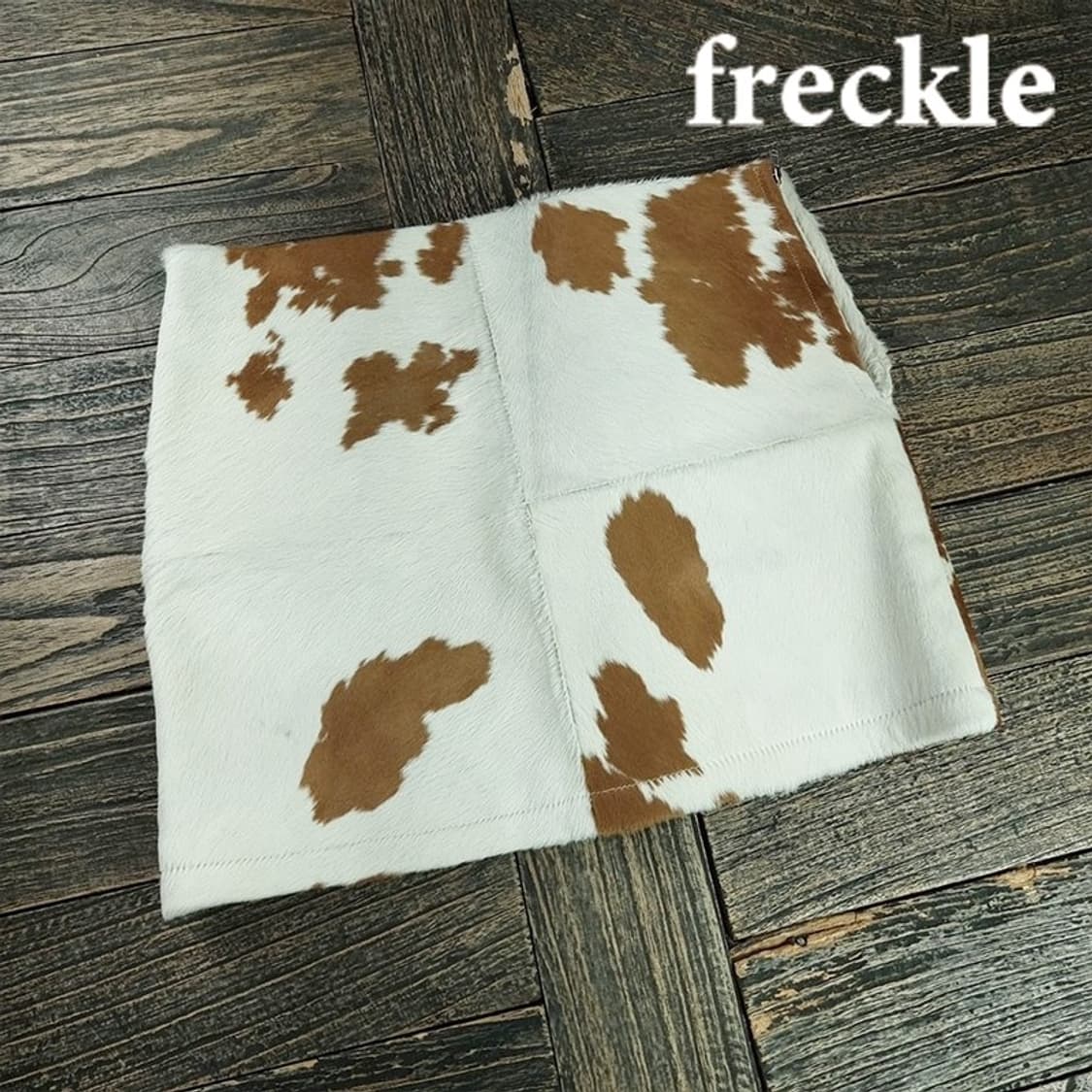 [프레클] 리얼 카프 헤어 송치 레더 로우라이즈 미니스커트 M19565 상품이미지1