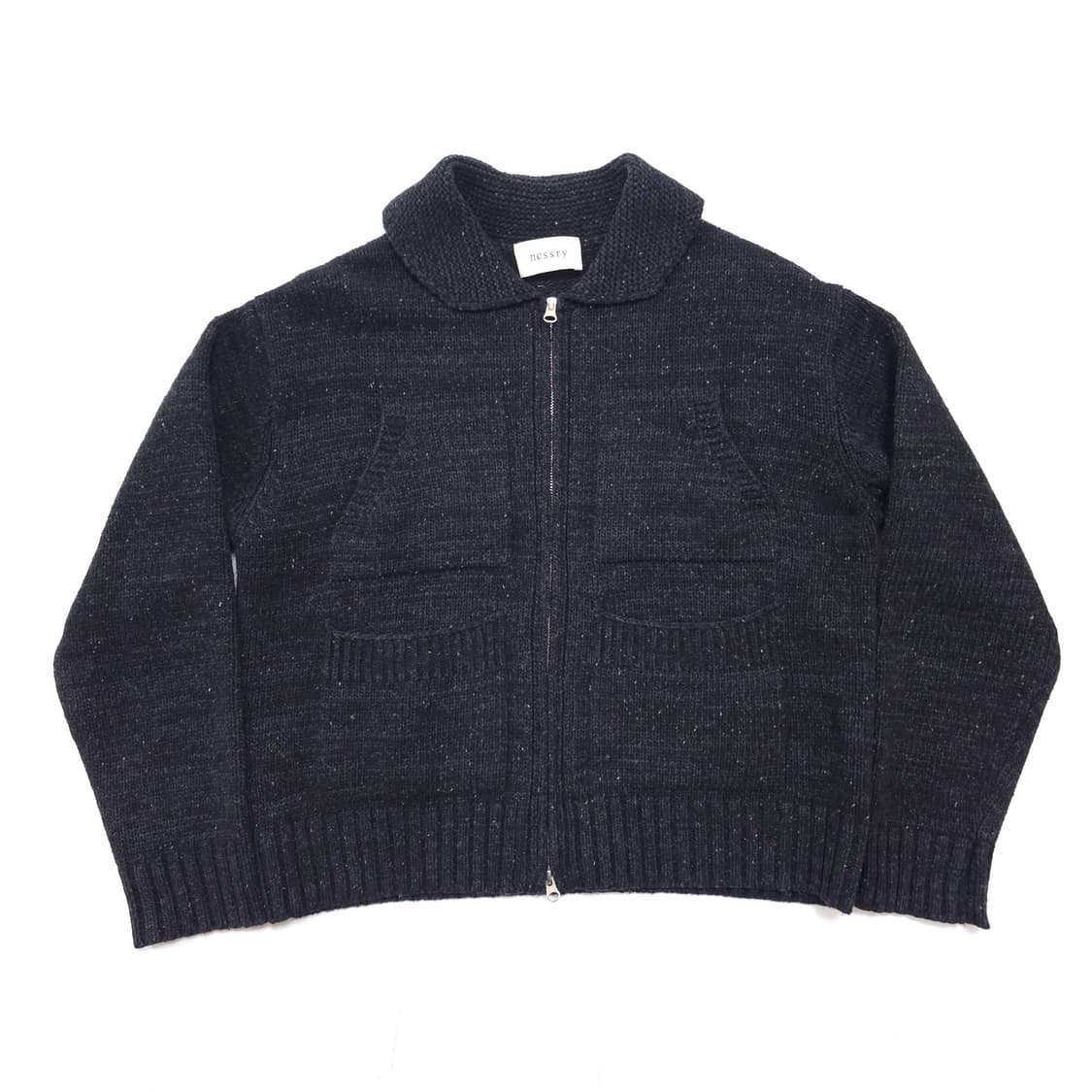 네세서리 포포켓 집업 니트 가디건 상품이미지2