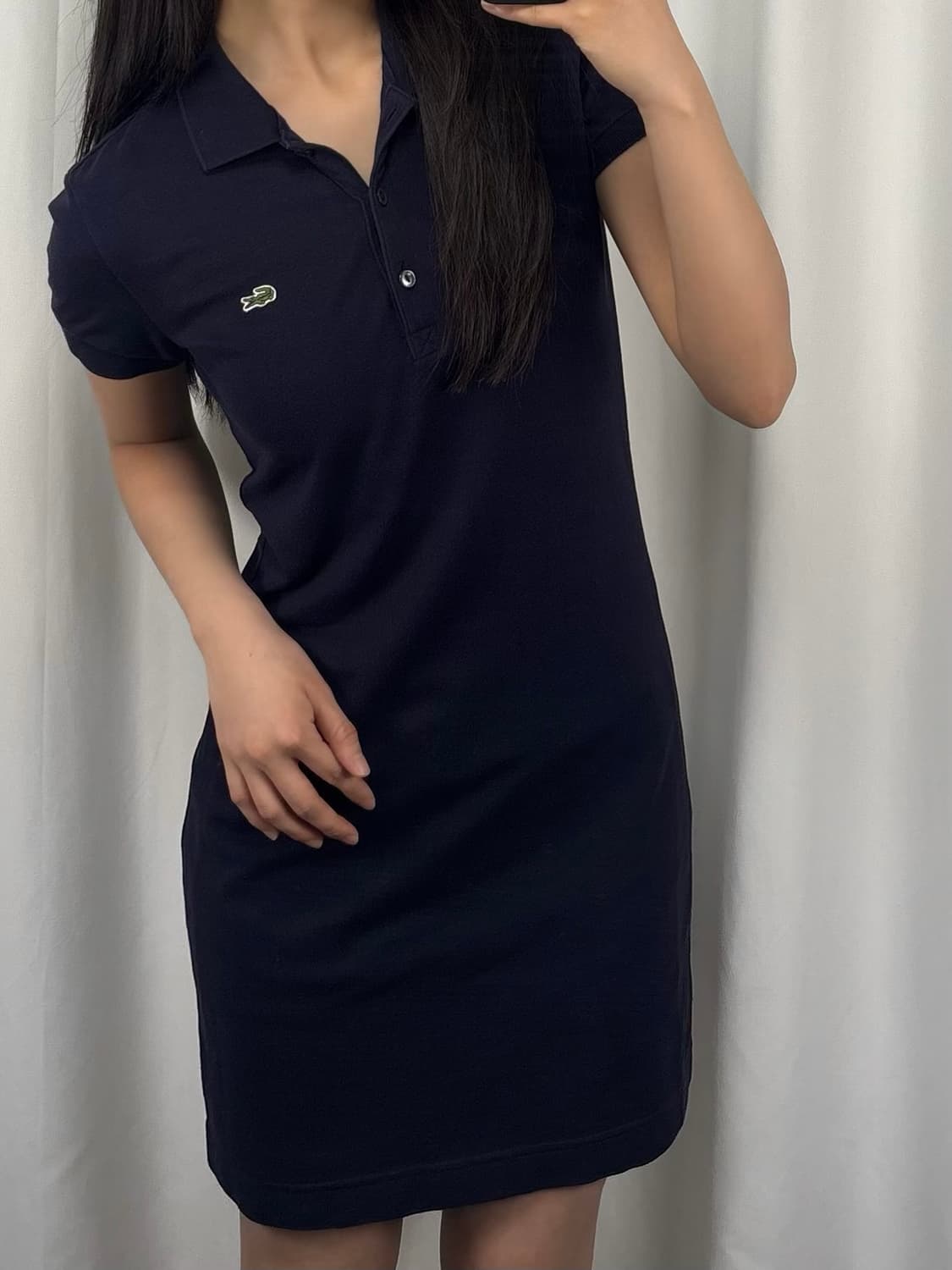 라코스테 네이비 카라 반팔 원피스 상품이미지3