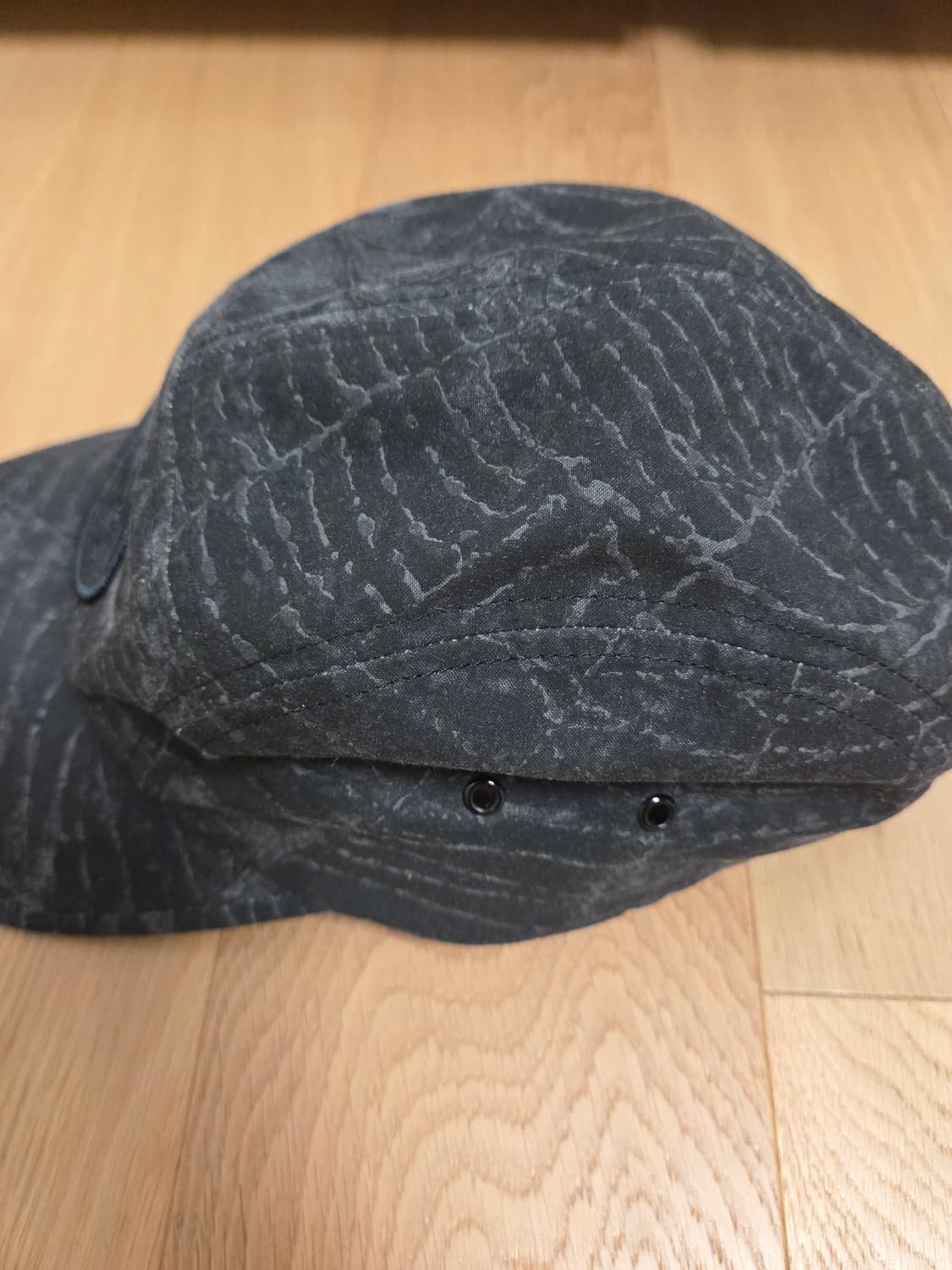 스톤아일랜드 X 슈프림 캠프캡 블랙 23FW 상품이미지3