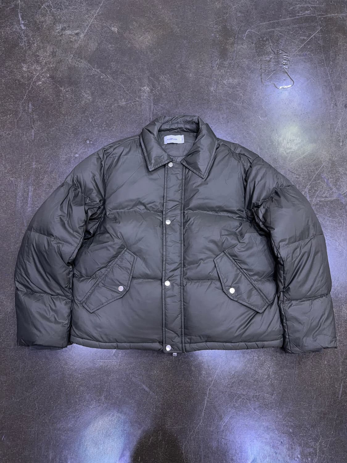 키뮤어 카라 숏 다운 패딩점퍼 카키 L 상품이미지1