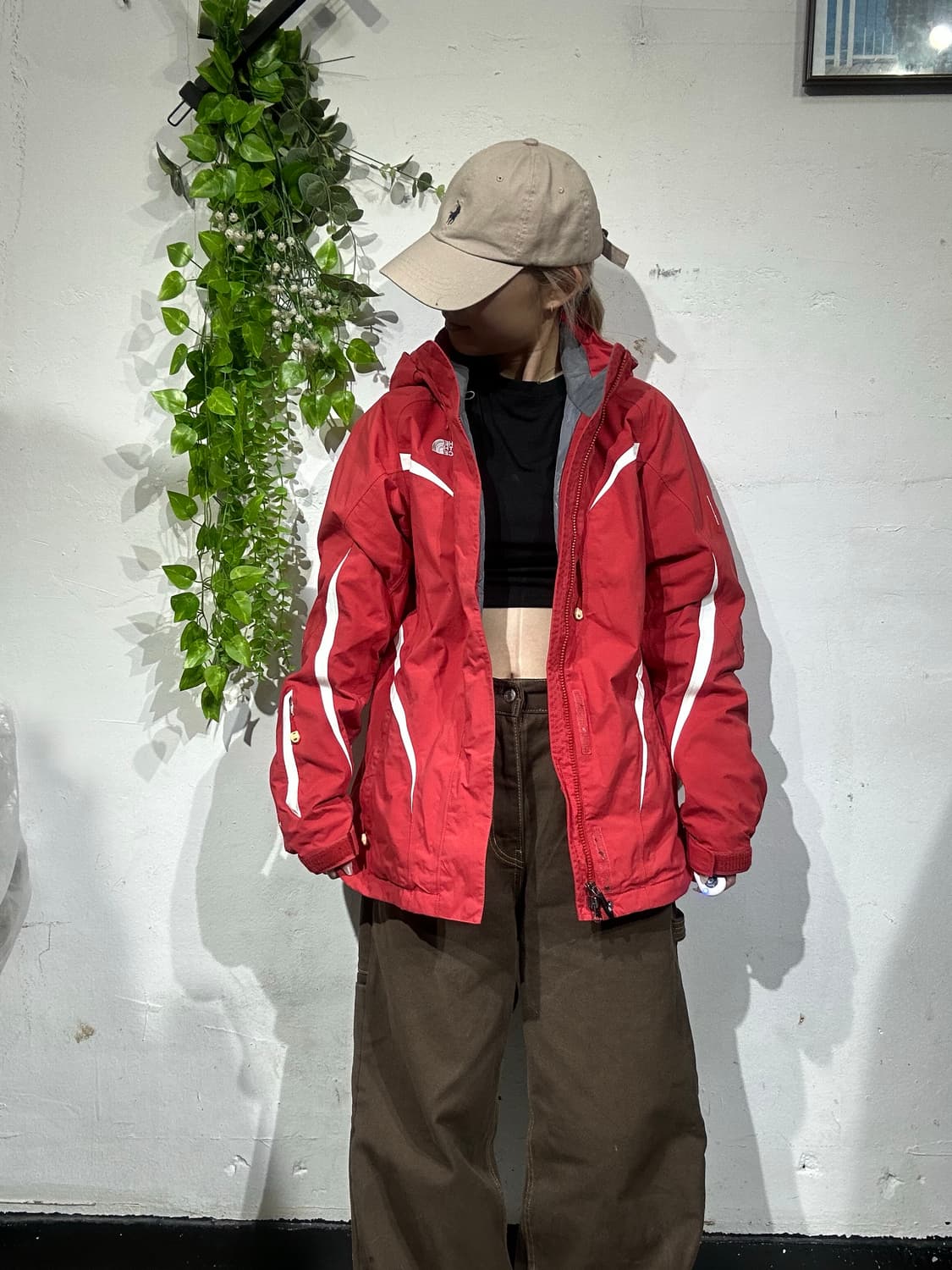 노스페에스 레드 하이벤트 바람막이 등산 트랙 자켓 M 상품이미지2