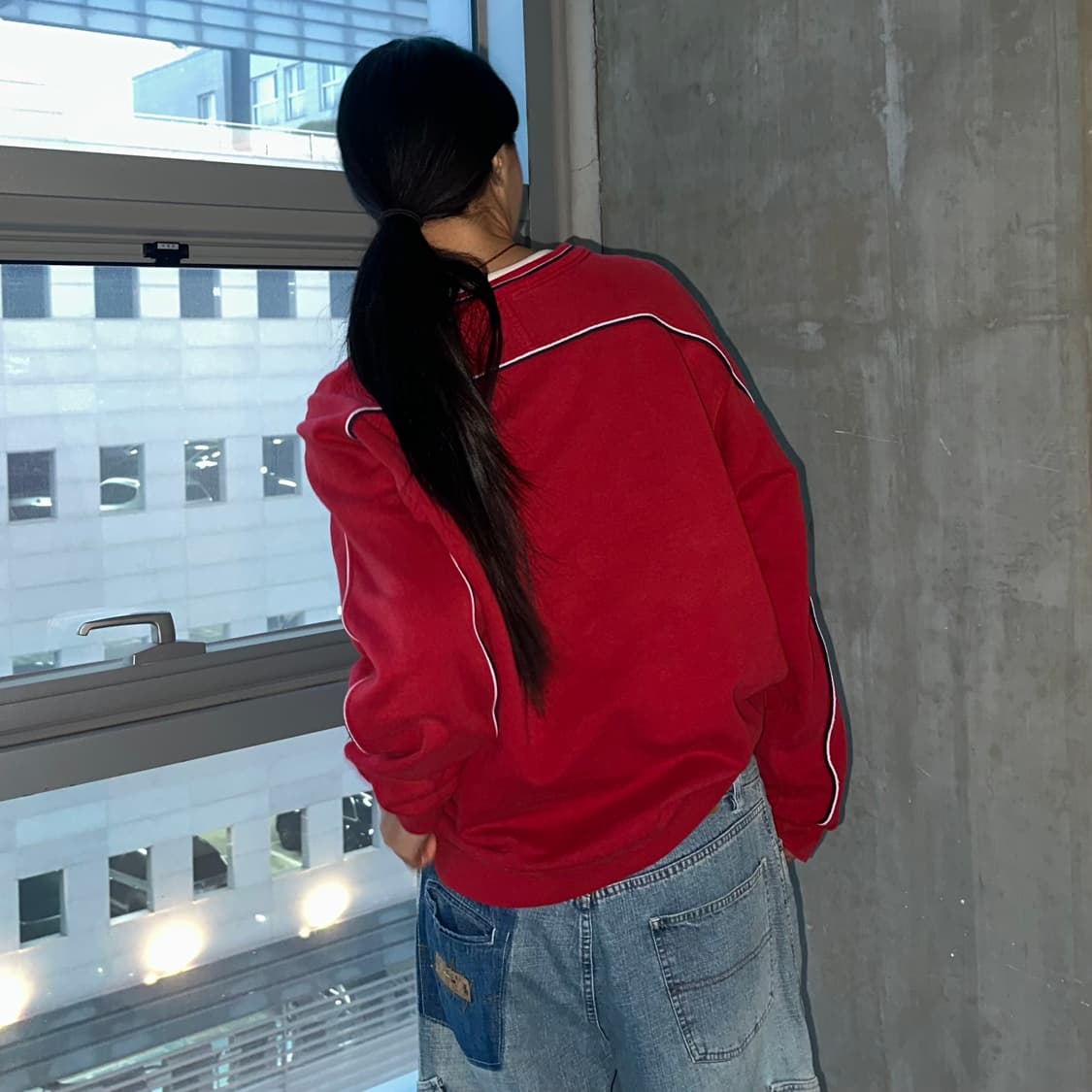 90’s champion usa flag sweatshirt 상품이미지4