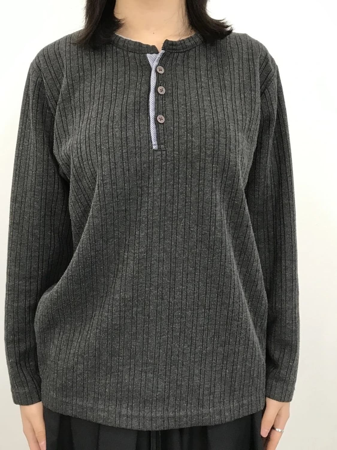 JPN Minimal Henley Long Sleeve 상품이미지3