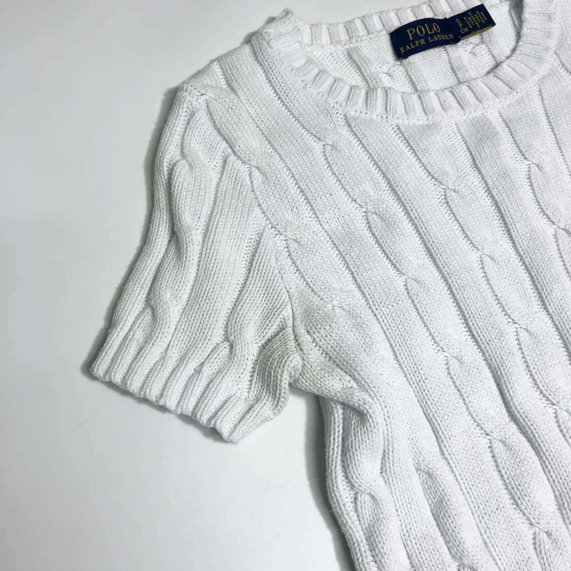 폴로 랄프로렌 케이블 니트 반팔 s 상품이미지6