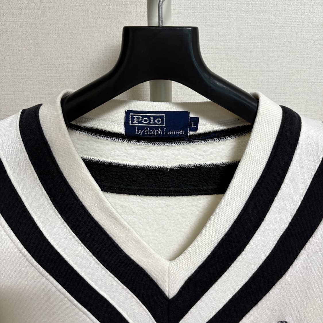 폴로 랄프로렌 프레피 V넥 스웻셔츠 / 아이보리, L 상품이미지4