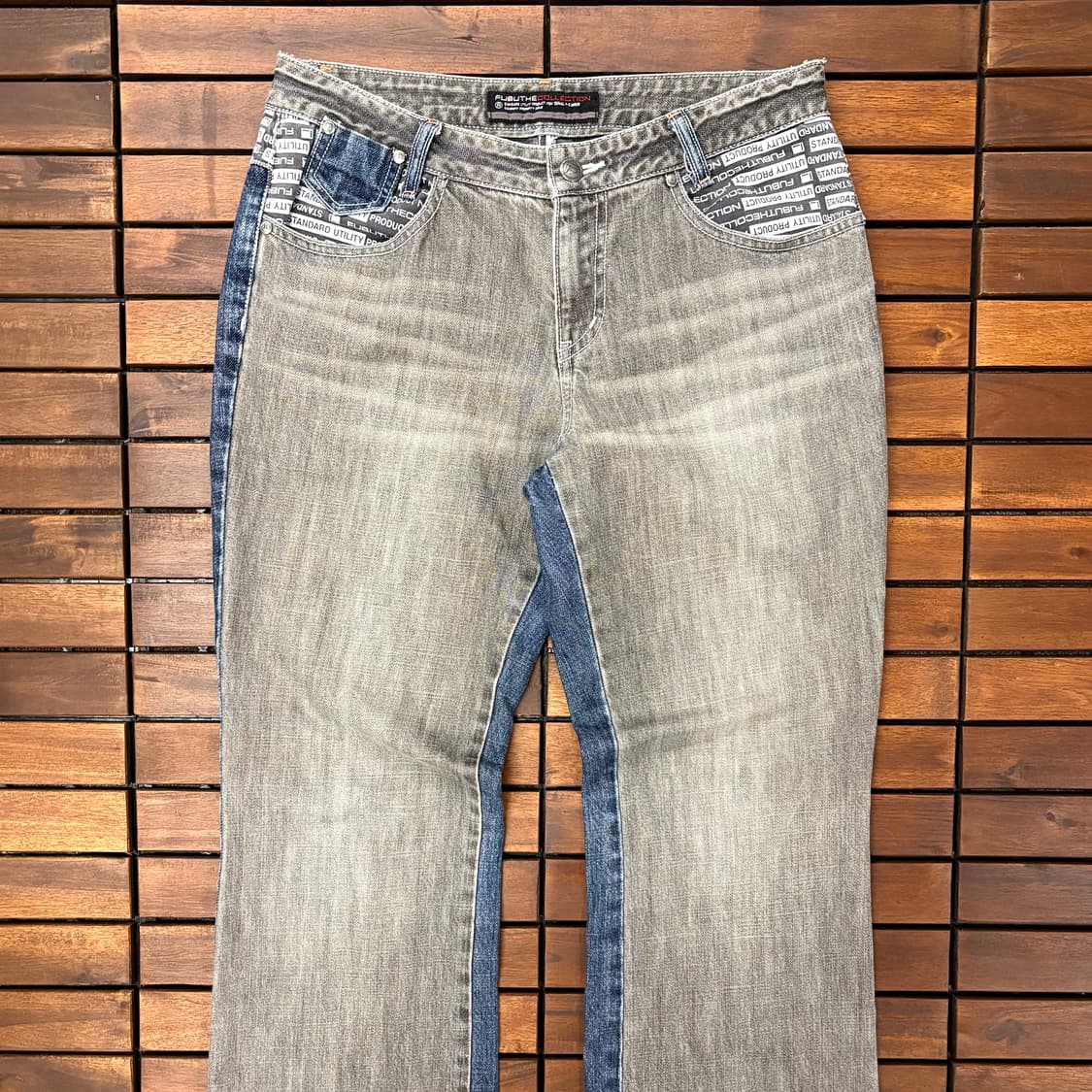 (29) 후부 올드스쿨 배색 데님 팬츠 상품이미지2