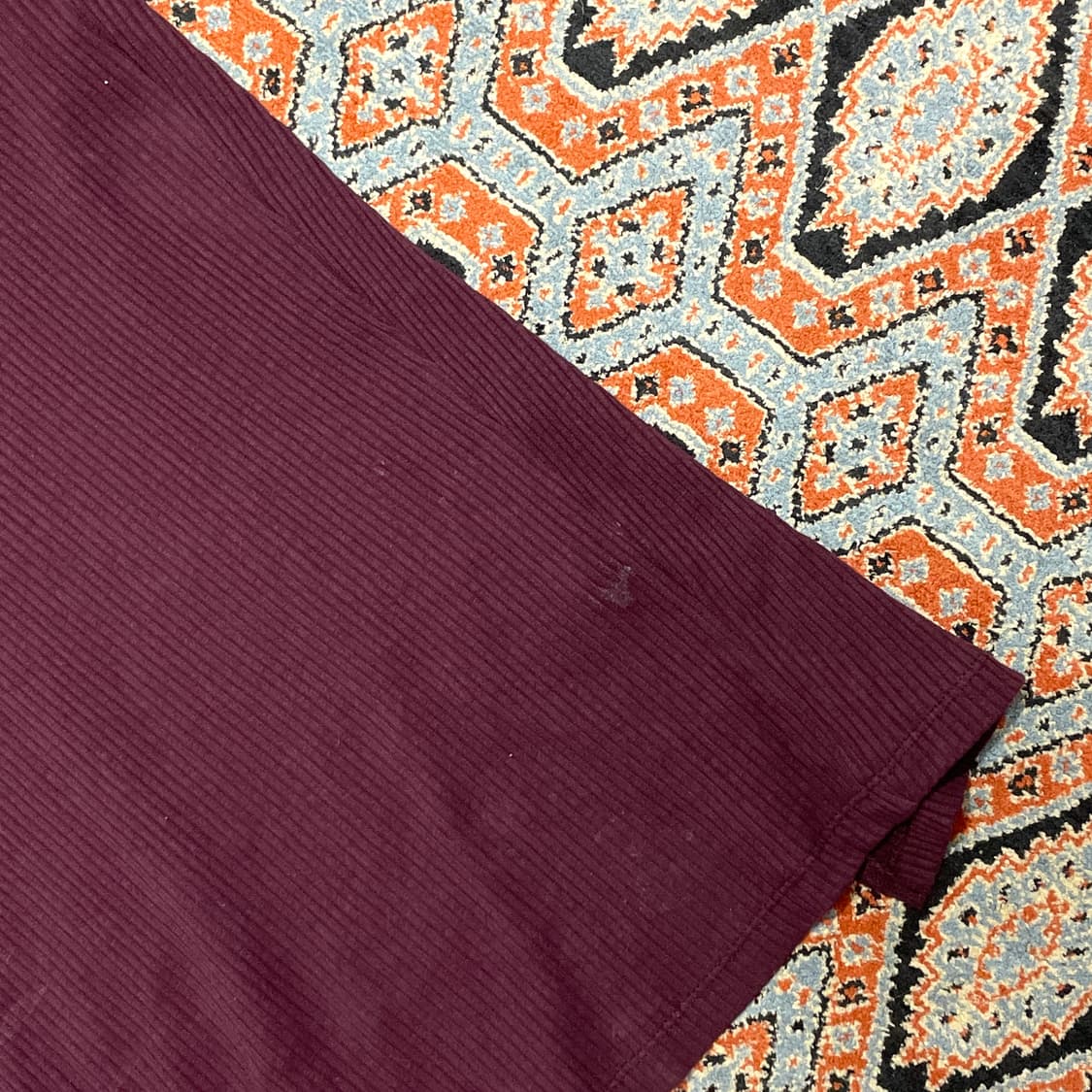 자라 뉴욕로고 버건디 링거티 골지 롱 원피스 여성S 상품이미지3