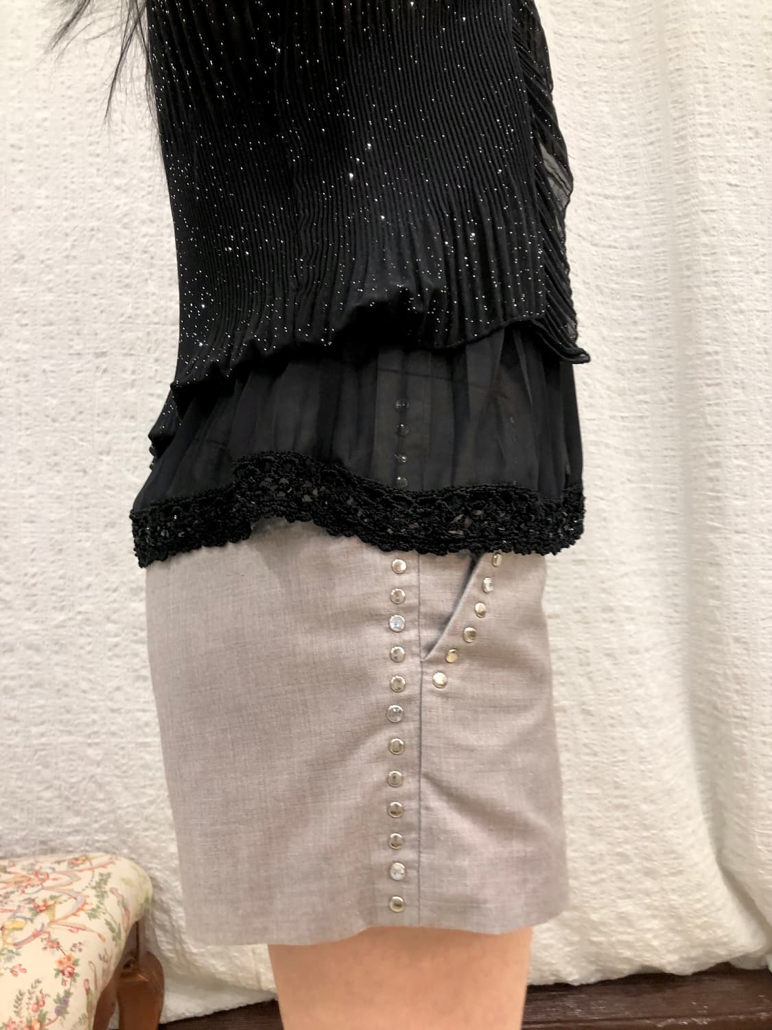 Sparkle see-through cardigan 상품이미지5