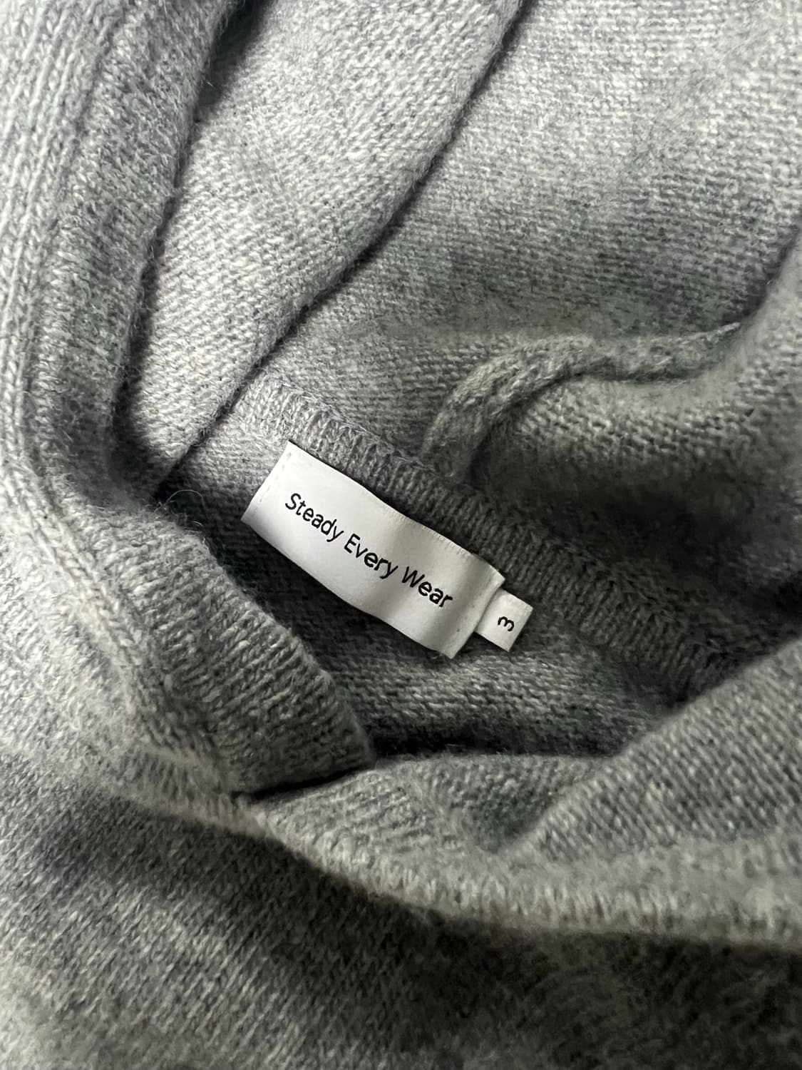 스테디에브리웨어 코지 울 캐시미어 후드 니트 그레이멜란지 3사이즈 상품이미지2