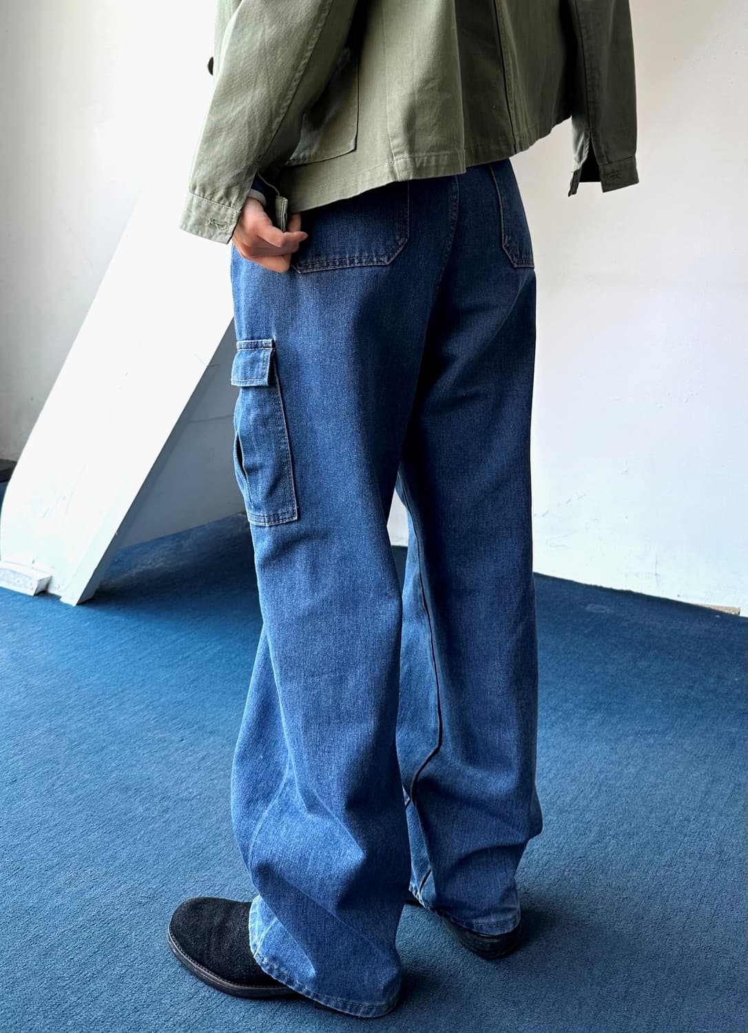 Utility design denim easy cargo pants 상품이미지9