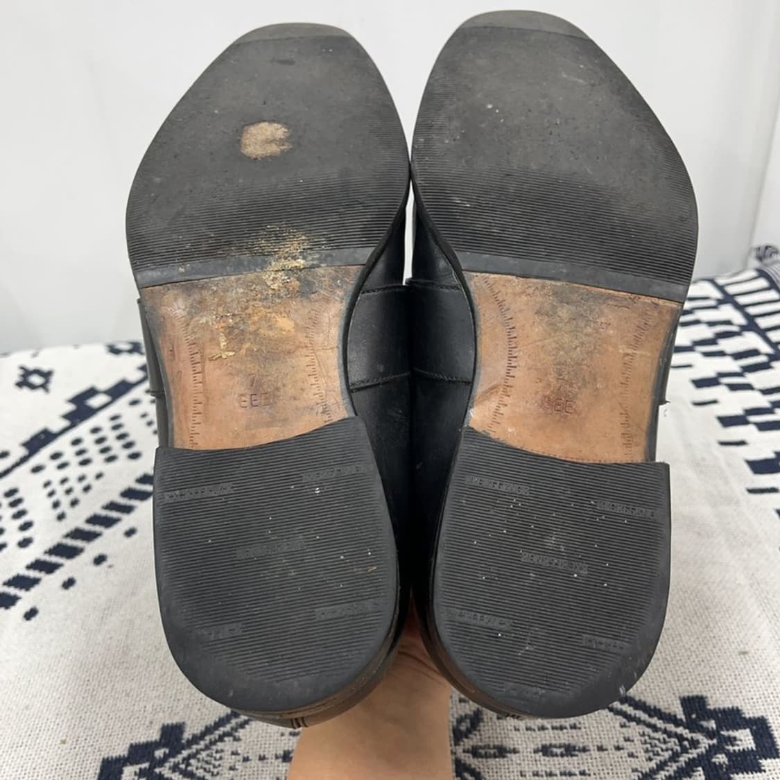 페라가모 윙팁 로퍼 남자 정장 구두 7.5 255 X01181 상품이미지4