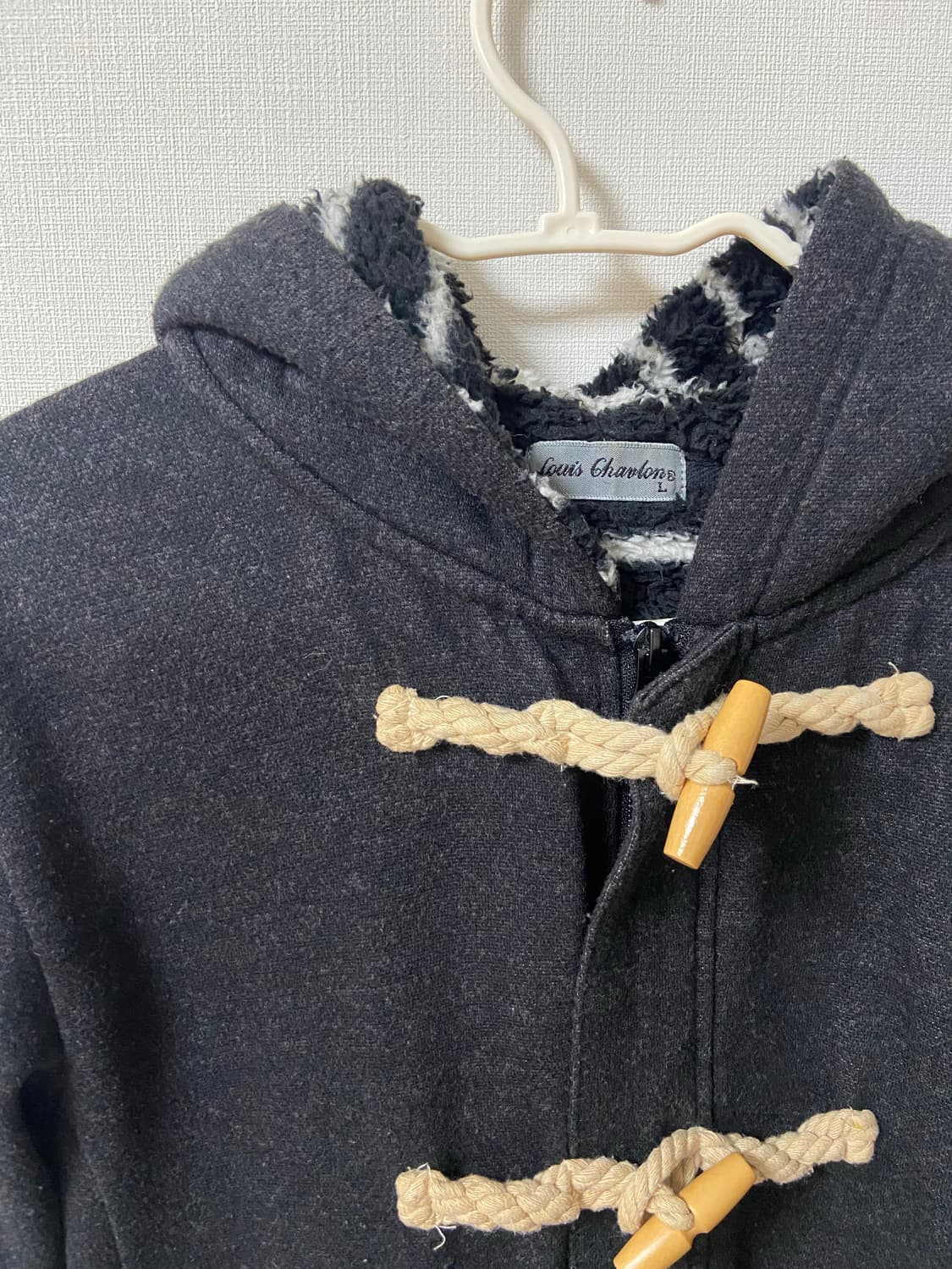 빈티지 모리걸 사와코 숏떡볶이 털 후드집업 상품이미지3