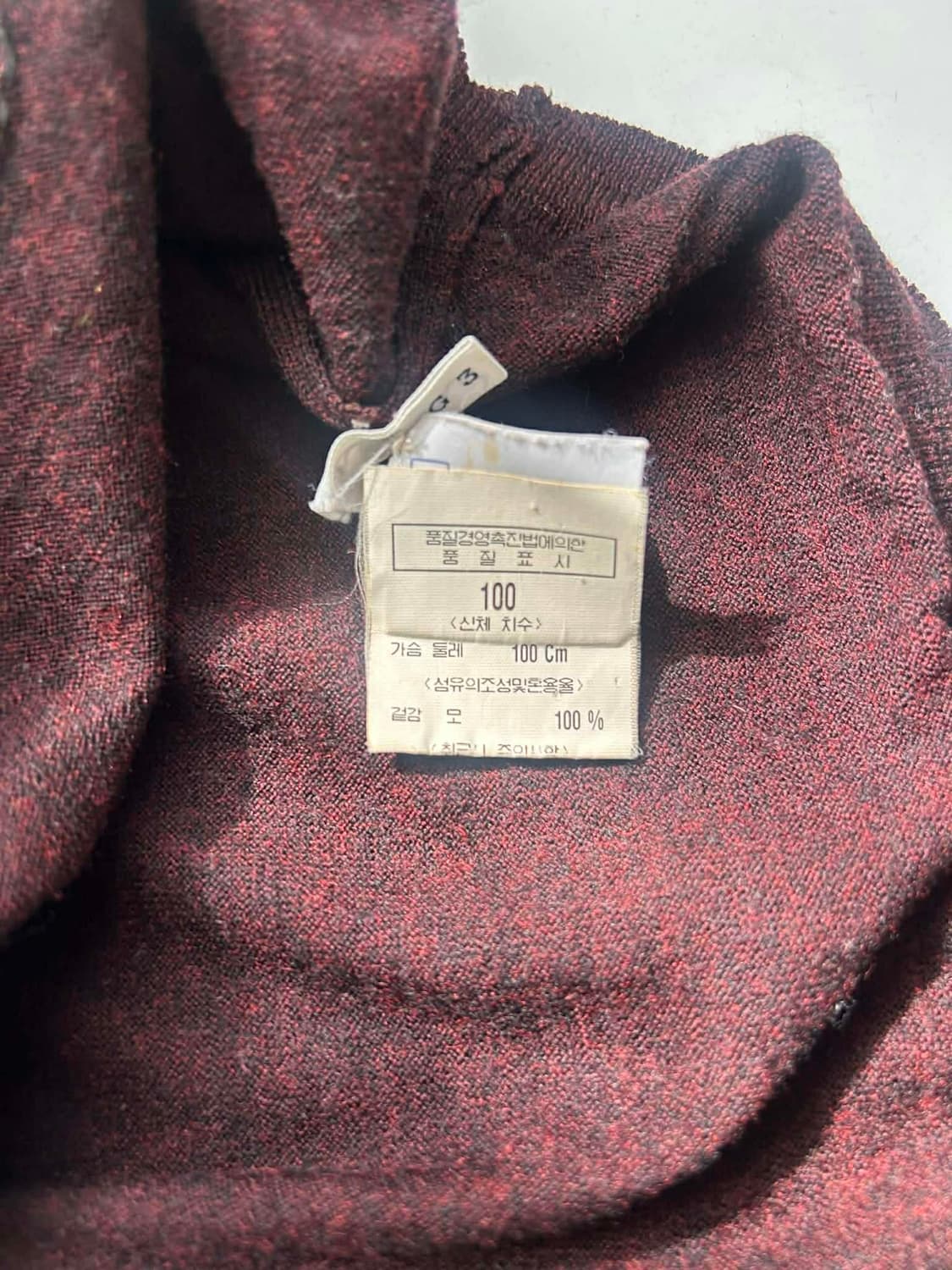 [100] 버버리 잉글랜드 버건디 울 폴로 니트 상품이미지5