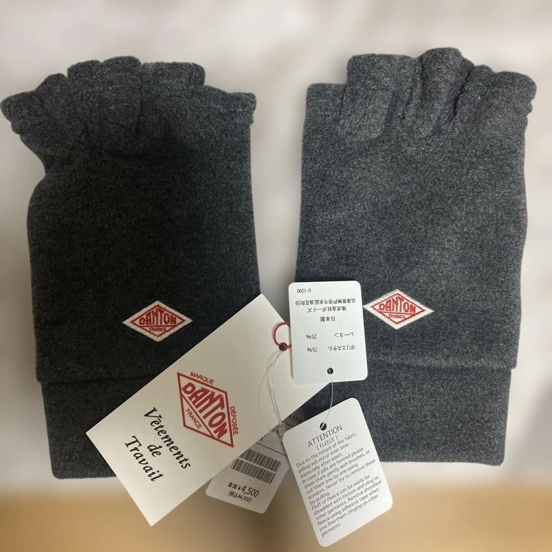 단톤 플리스 핑거리스 글러브 상품이미지1