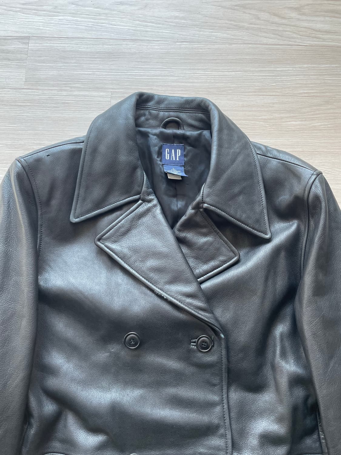 빈티지 올드갭 레더피코트 레더 코트 old gap leather 상품이미지2