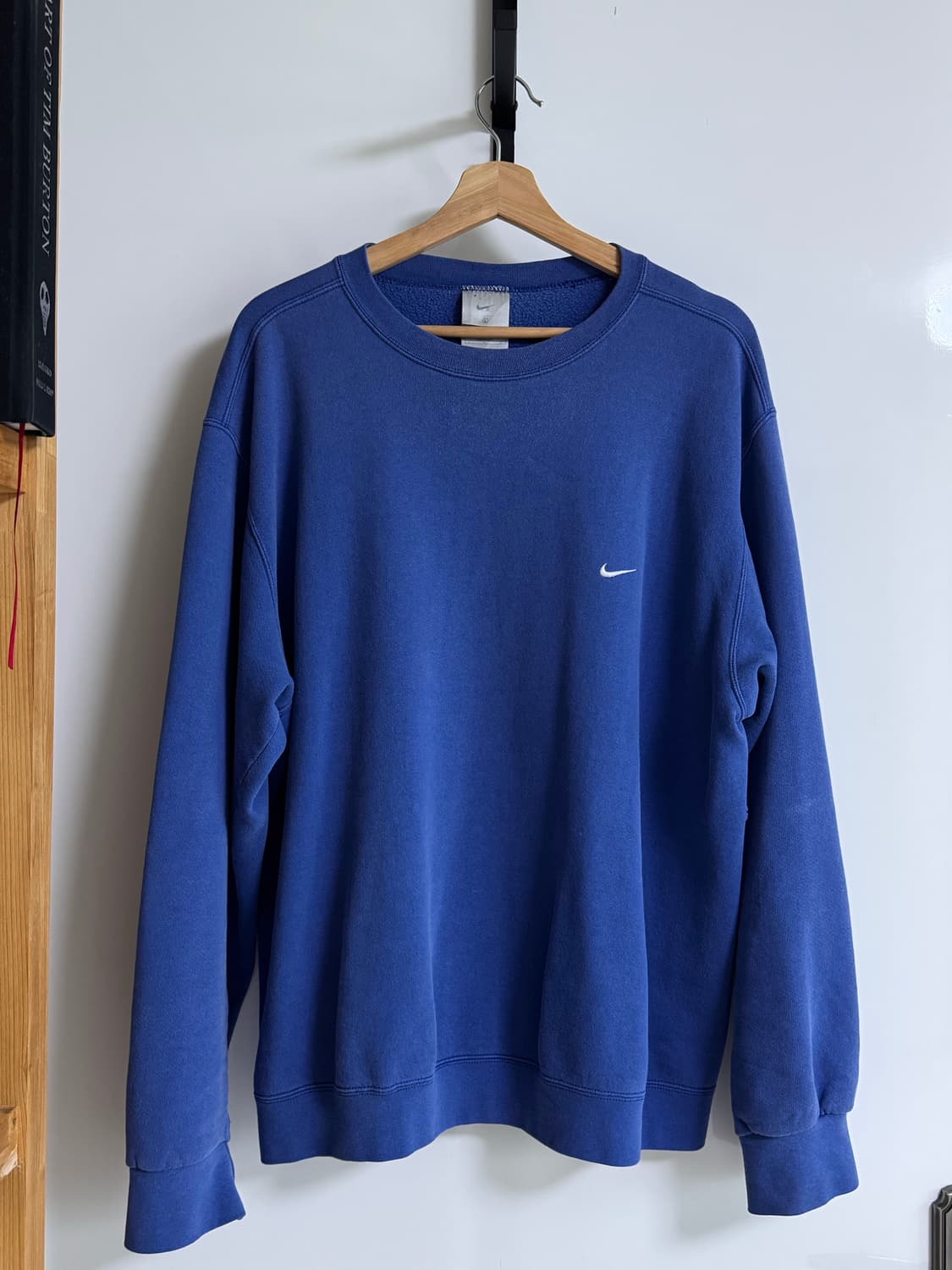 미국 나이키 스우시 로고 스티치 블루맨투맨 L 상품이미지1