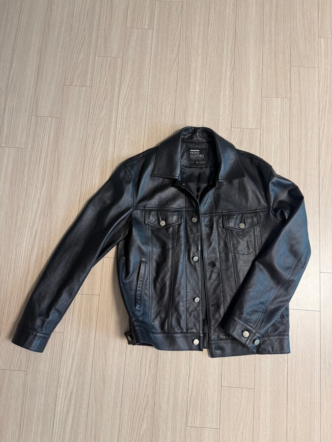 이태리 양가죽 레더 트러커 자켓 100(L) 상품이미지1