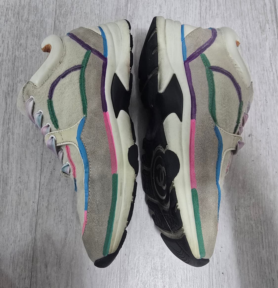 (정품) 샤넬 믹스드 파이버 스니커즈 38 (명품 여자 신발 크루즈) 상품이미지4