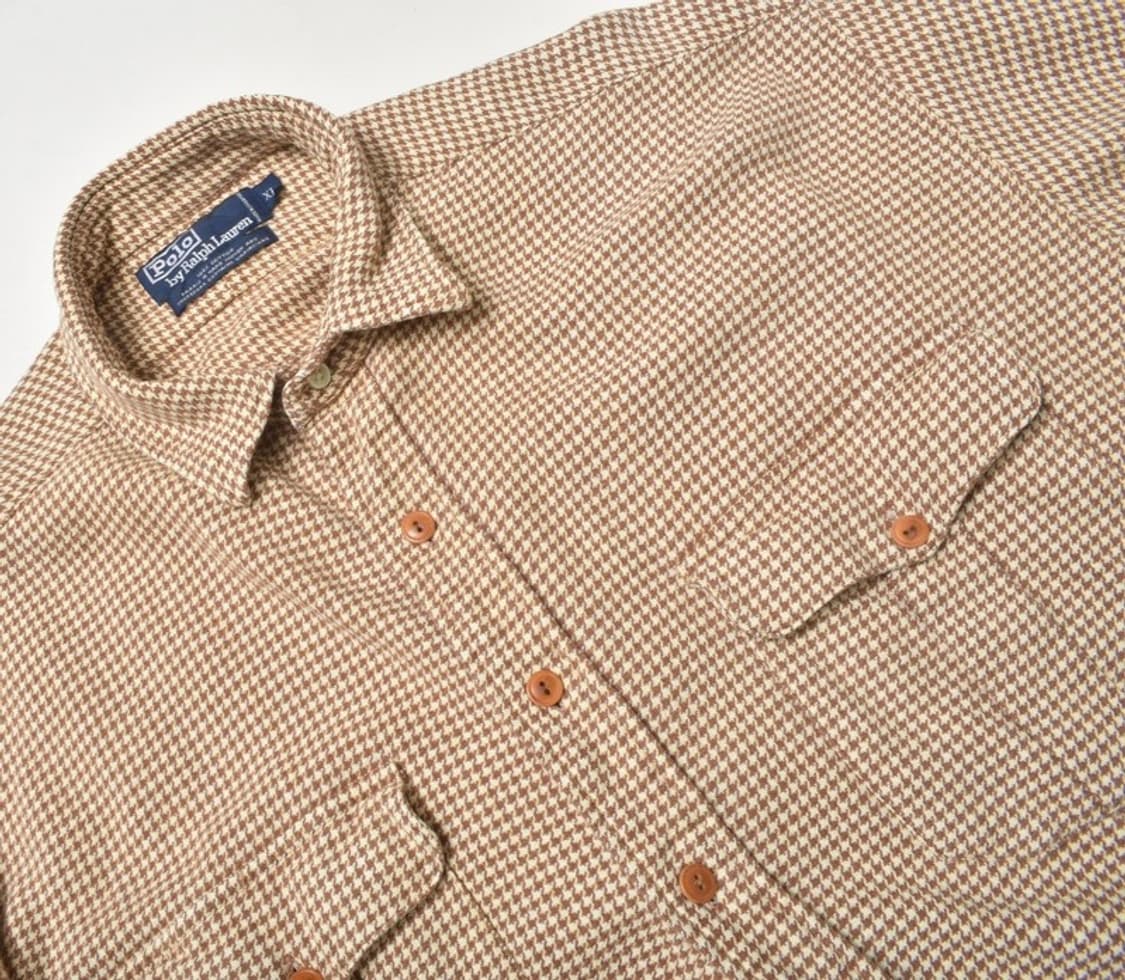 90S 폴로 랄프로렌 하운스투스 체크 셔츠 XL N1312 상품이미지3