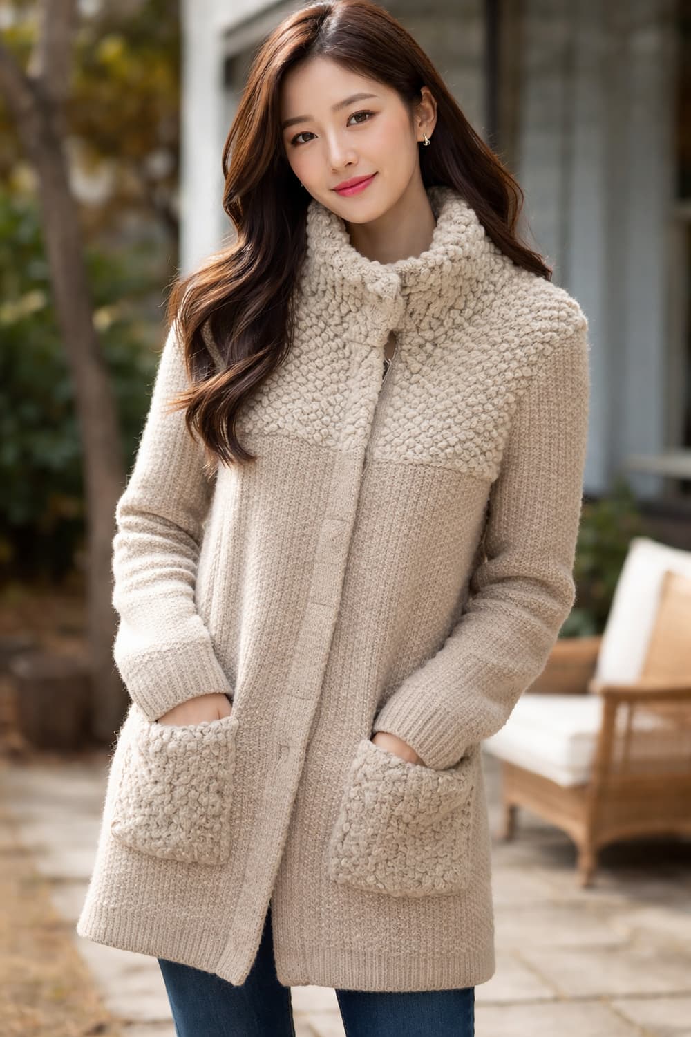 SJSJ 포근  알파카 니트 가디건 상품이미지1