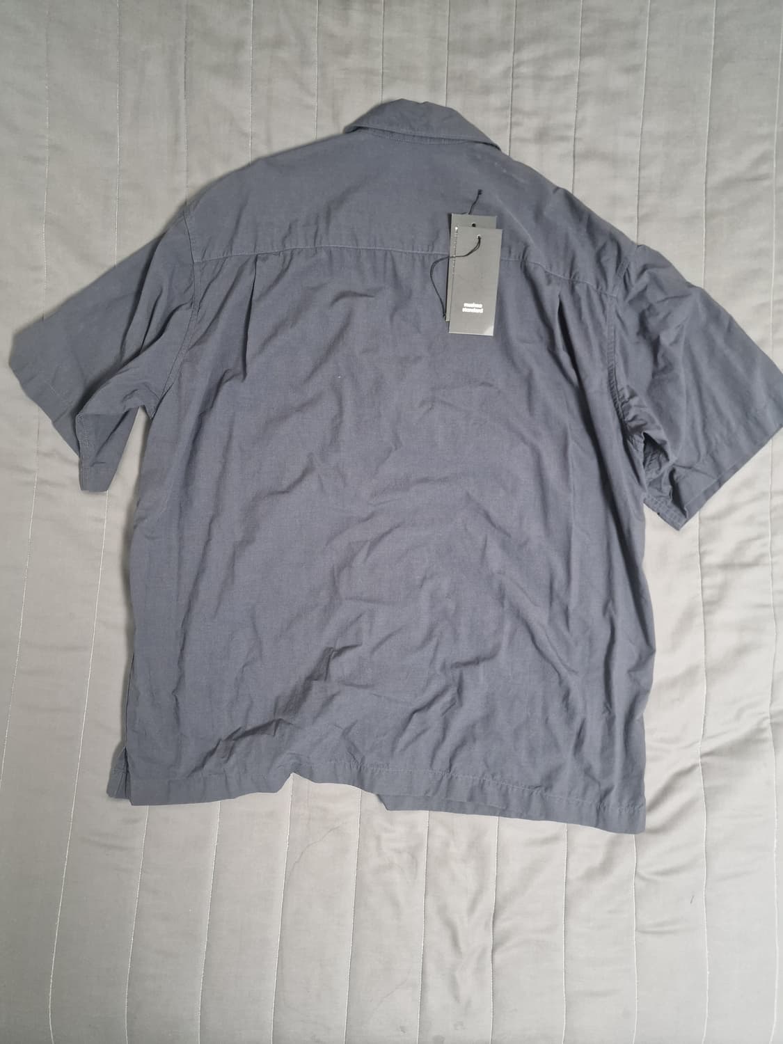 새제품급) 무탠다드 릴렉스드 CR 오픈 칼라 반소매 셔츠 아이언 그레이 상품이미지6