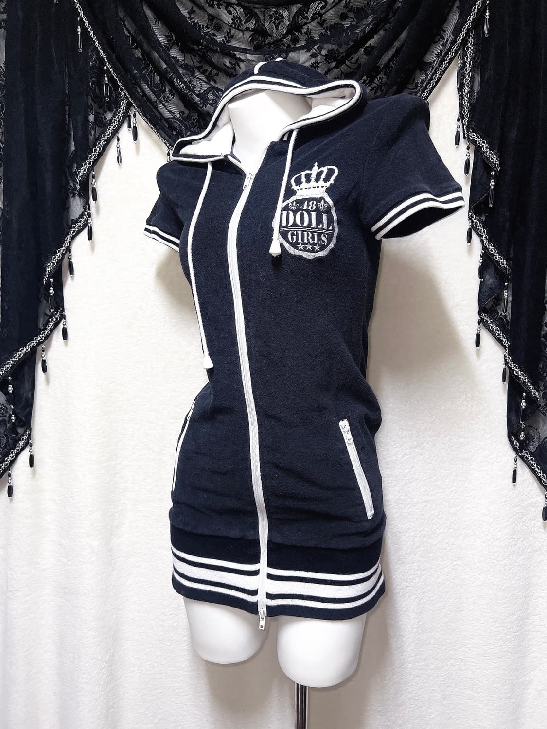 리즈리사돌 y2k 와투케 오네갸루 펑크 베메클 투웨이 후드집업 원피스 상품이미지1