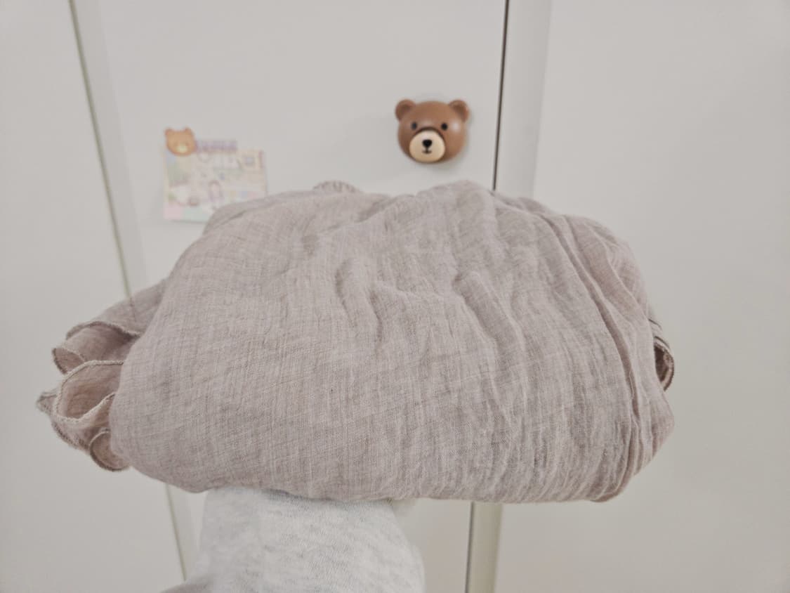 빈티지 핑크베이지 언발 롱스커트 상품이미지5