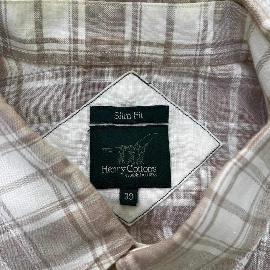 39 헨리코튼 린넨 체크 반팔 셔츠 0409M 상품이미지2